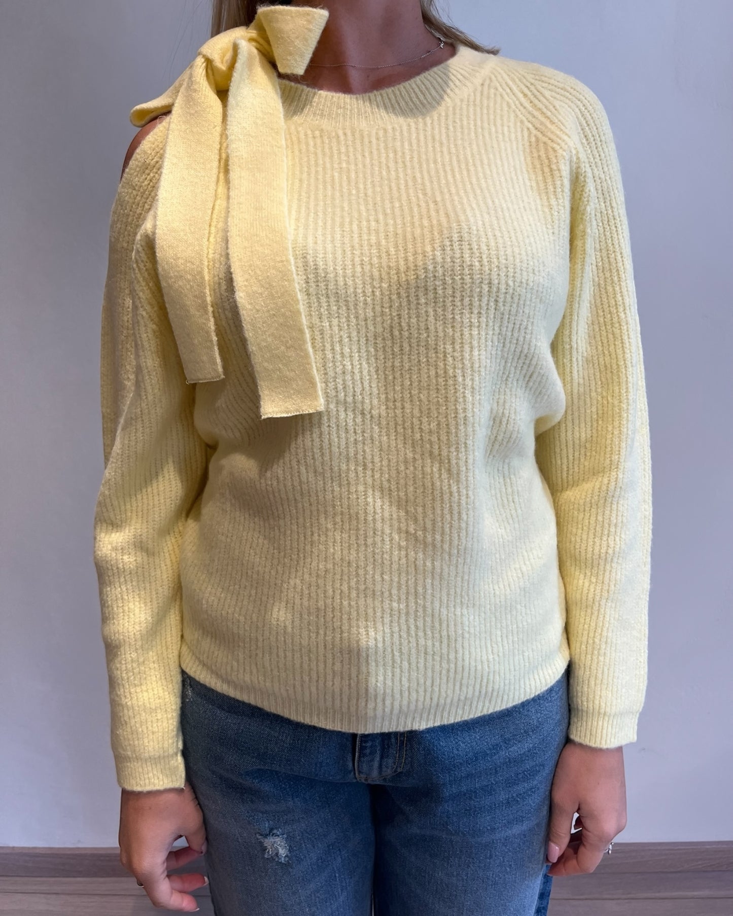 Maglia fiocco su collo art. 77254F VICOLO