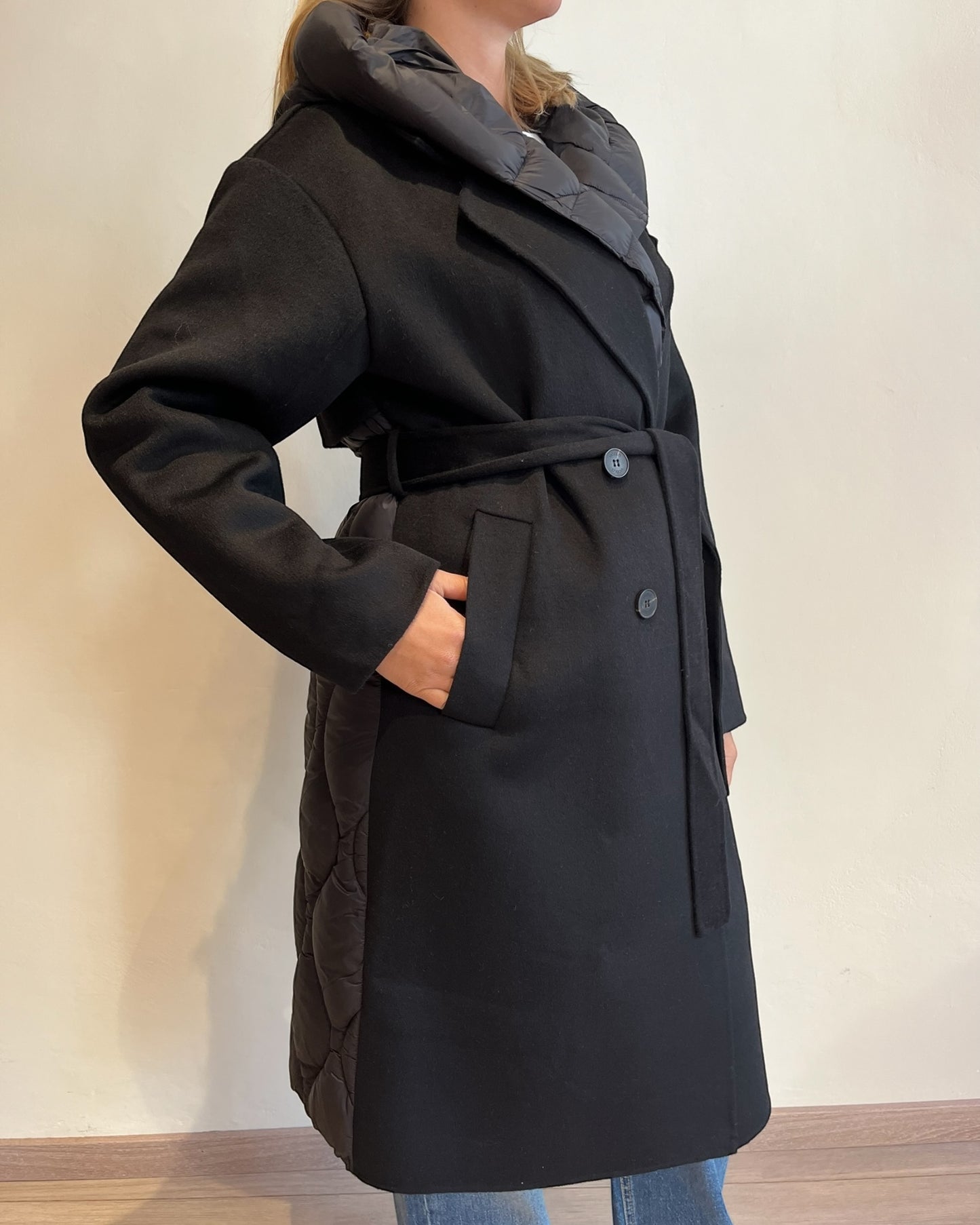 Cappotto piumino con cintura art. TF0028 VICOLO