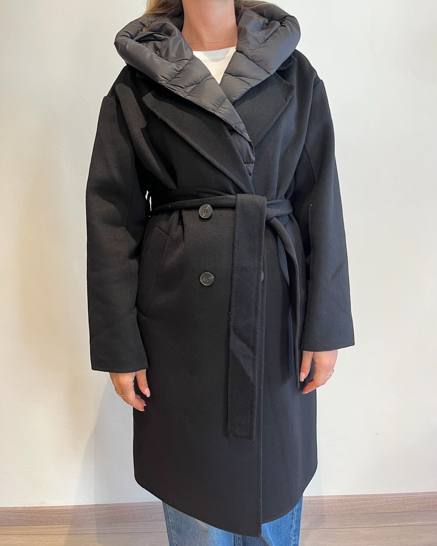 Cappotto piumino con cintura art. TF0028 VICOLO