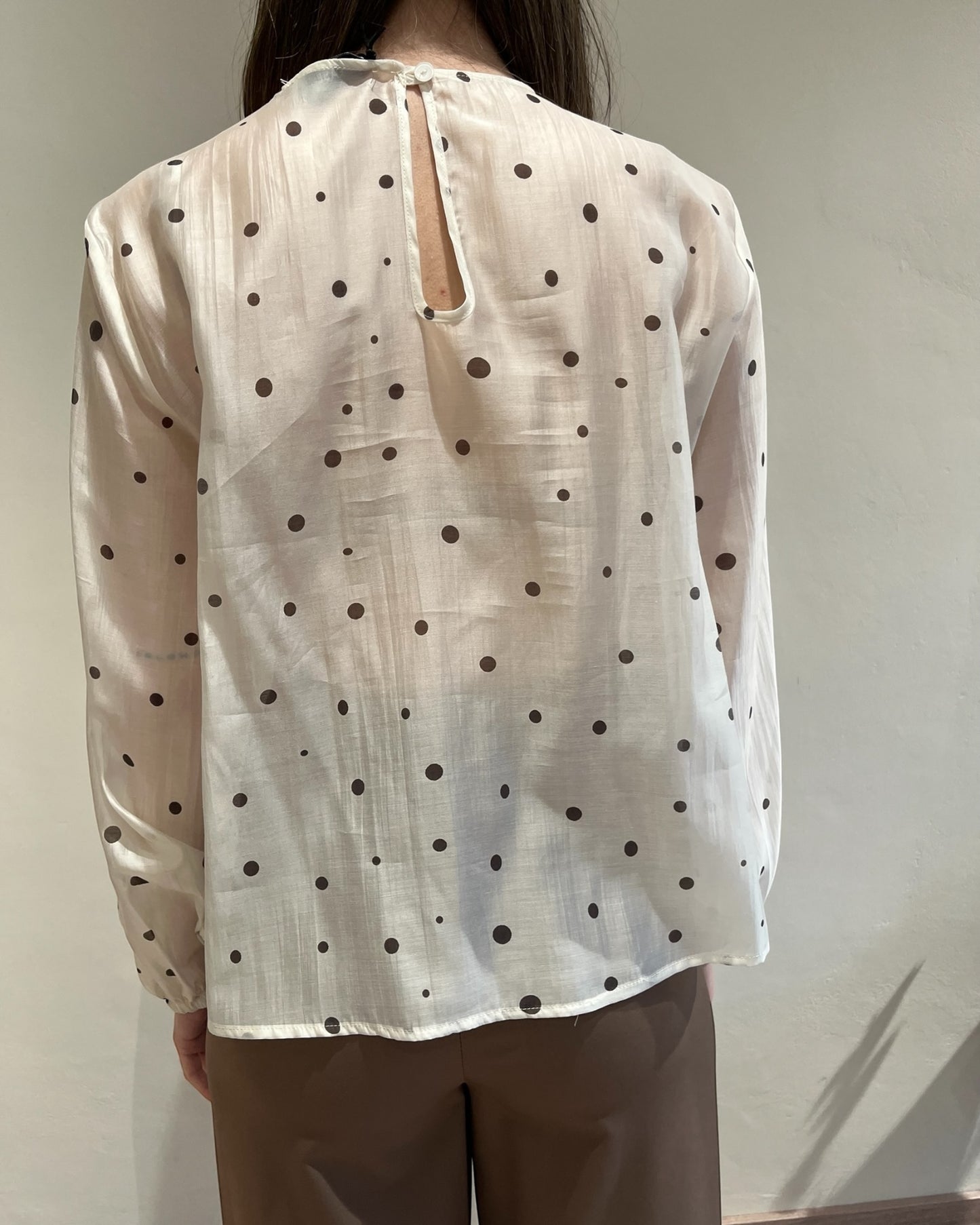 Blusa pois e volant art. C1MQEDY000 PLEASE