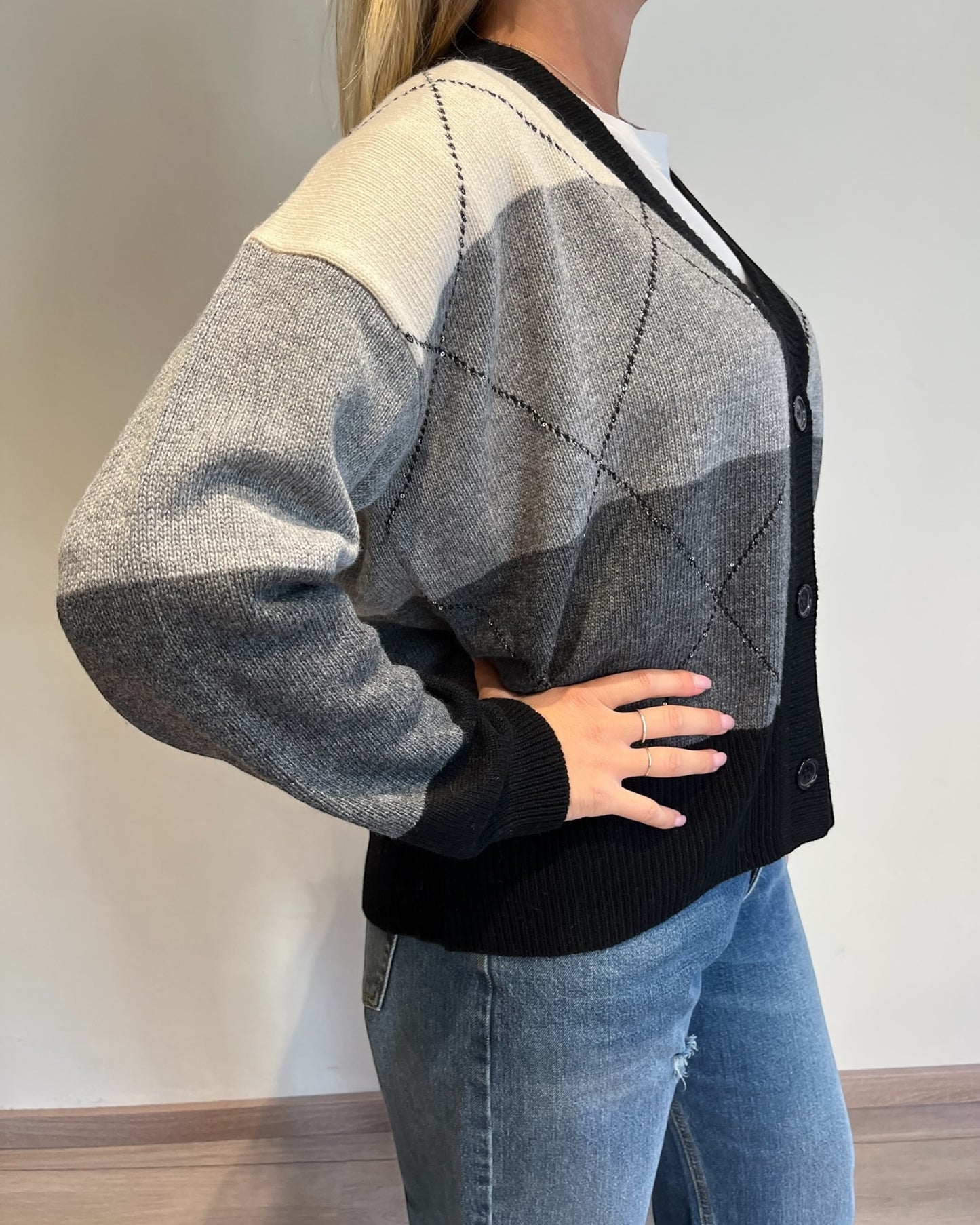 Cardigan rombi art. RI9LS10 ANGELA DAVIS