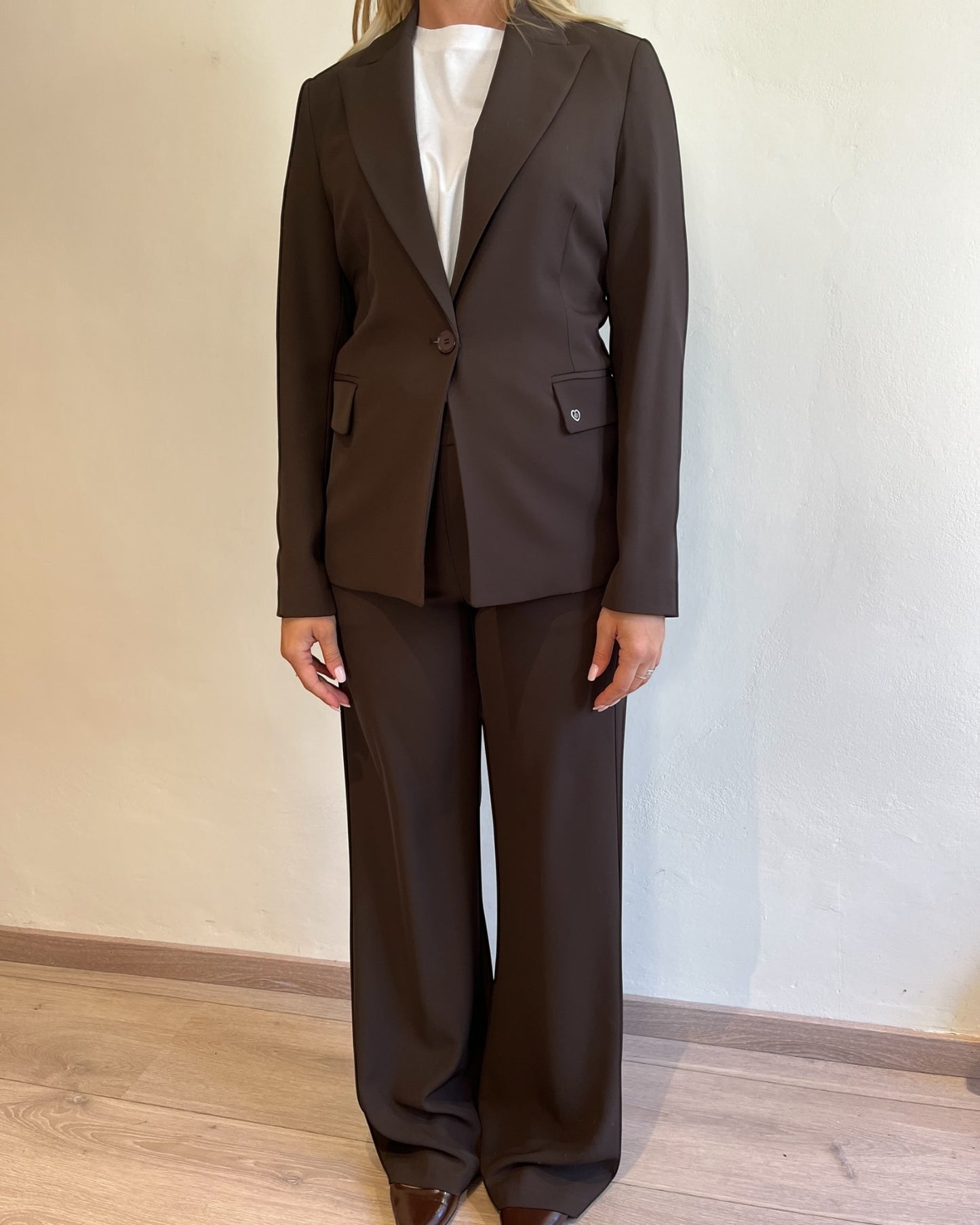 Pantalone palazzo fluido con elastico art. P493SFIONA PLEASE