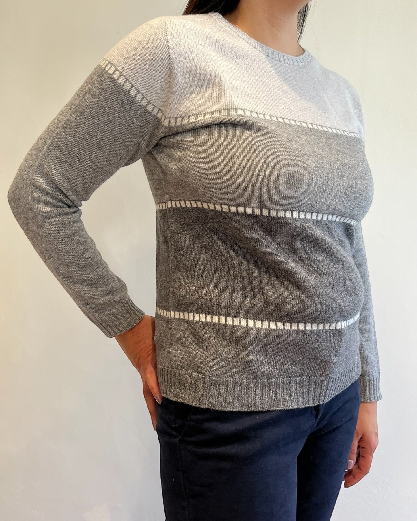 Maglia girocollo tre colori art. 4360 CARLA FERRONI