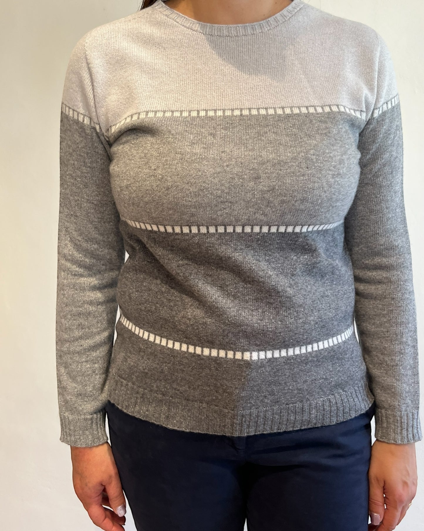 Maglia girocollo tre colori art. 4360 CARLA FERRONI