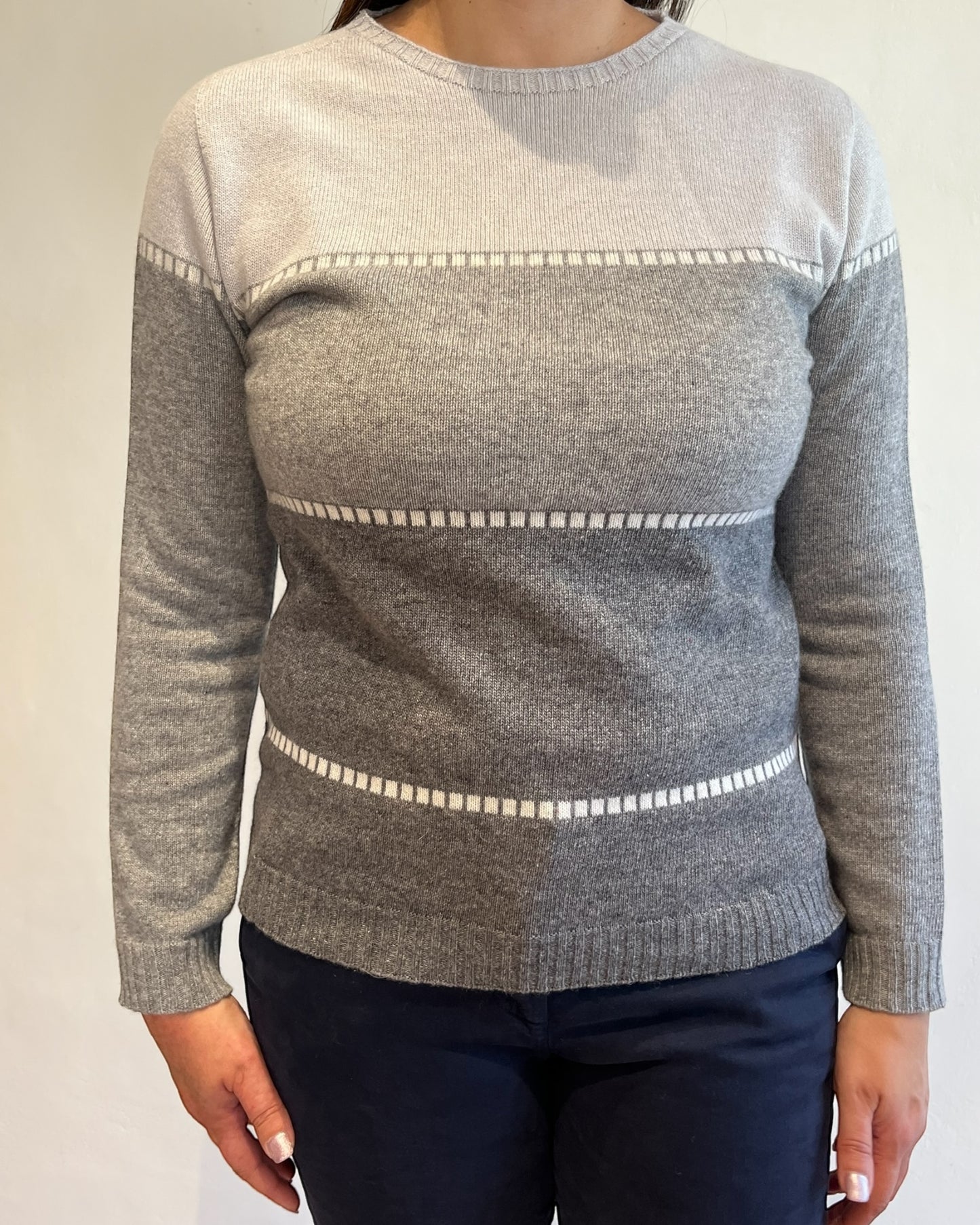 Maglia girocollo tre colori art. 4360 CARLA FERRONI