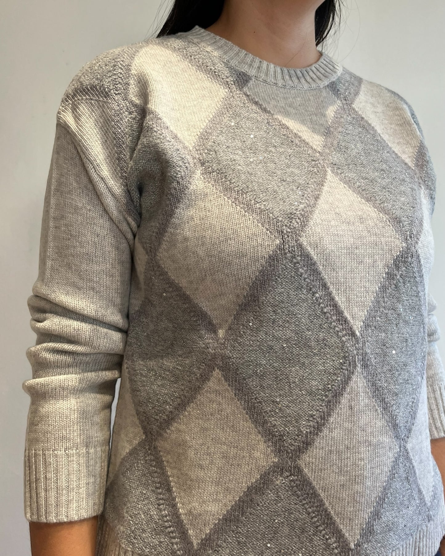 Maglia rombi lurex art. 26310 CARLA FERRONI