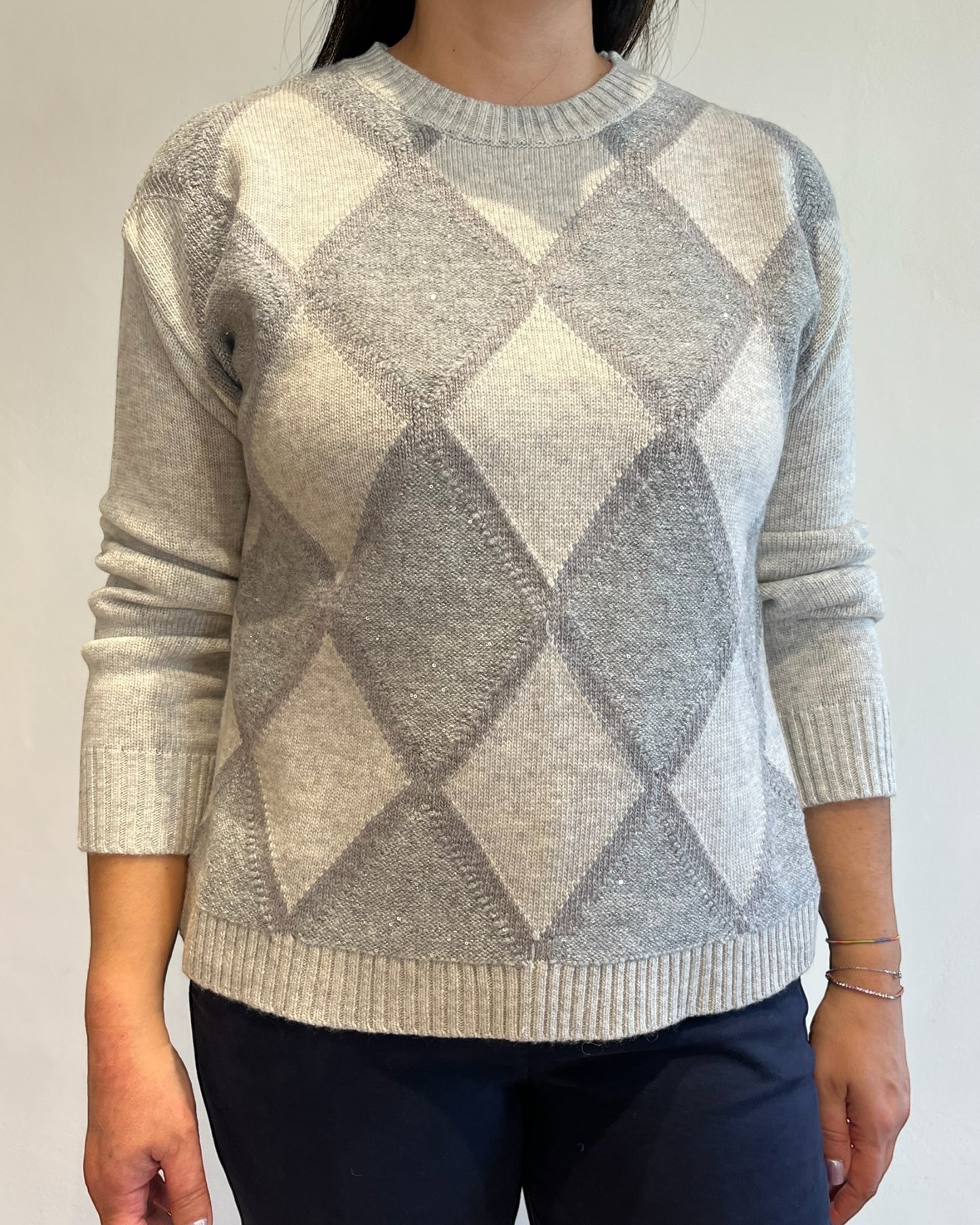 Maglia rombi lurex art. 26310 CARLA FERRONI