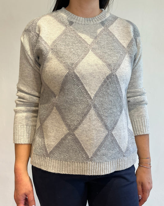 Maglia rombi lurex art. 26310 CARLA FERRONI
