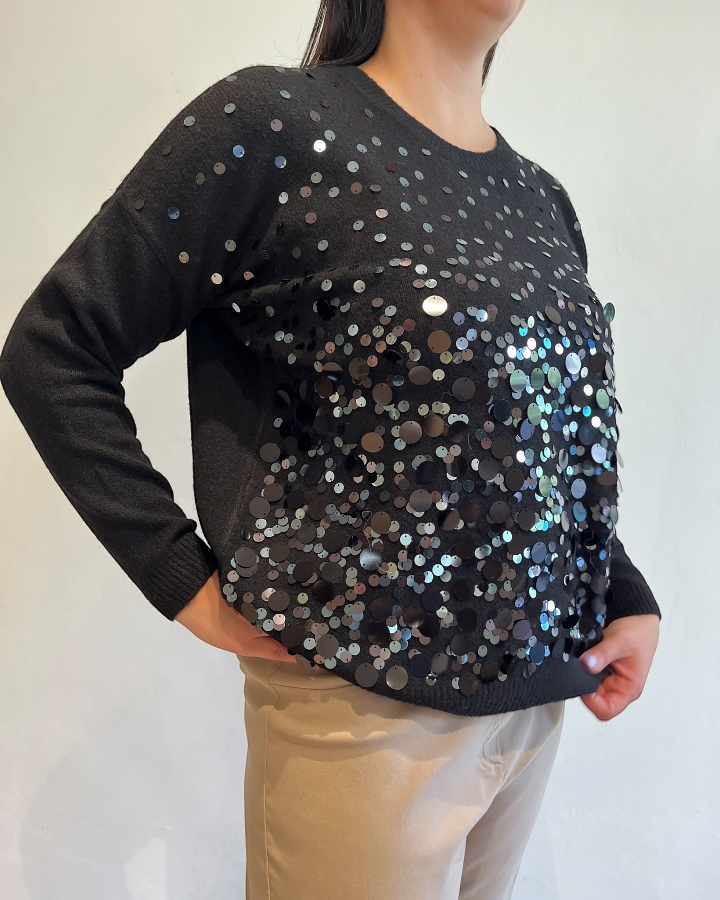 Maglia maxi paillettes art. 00I266 NABABILA