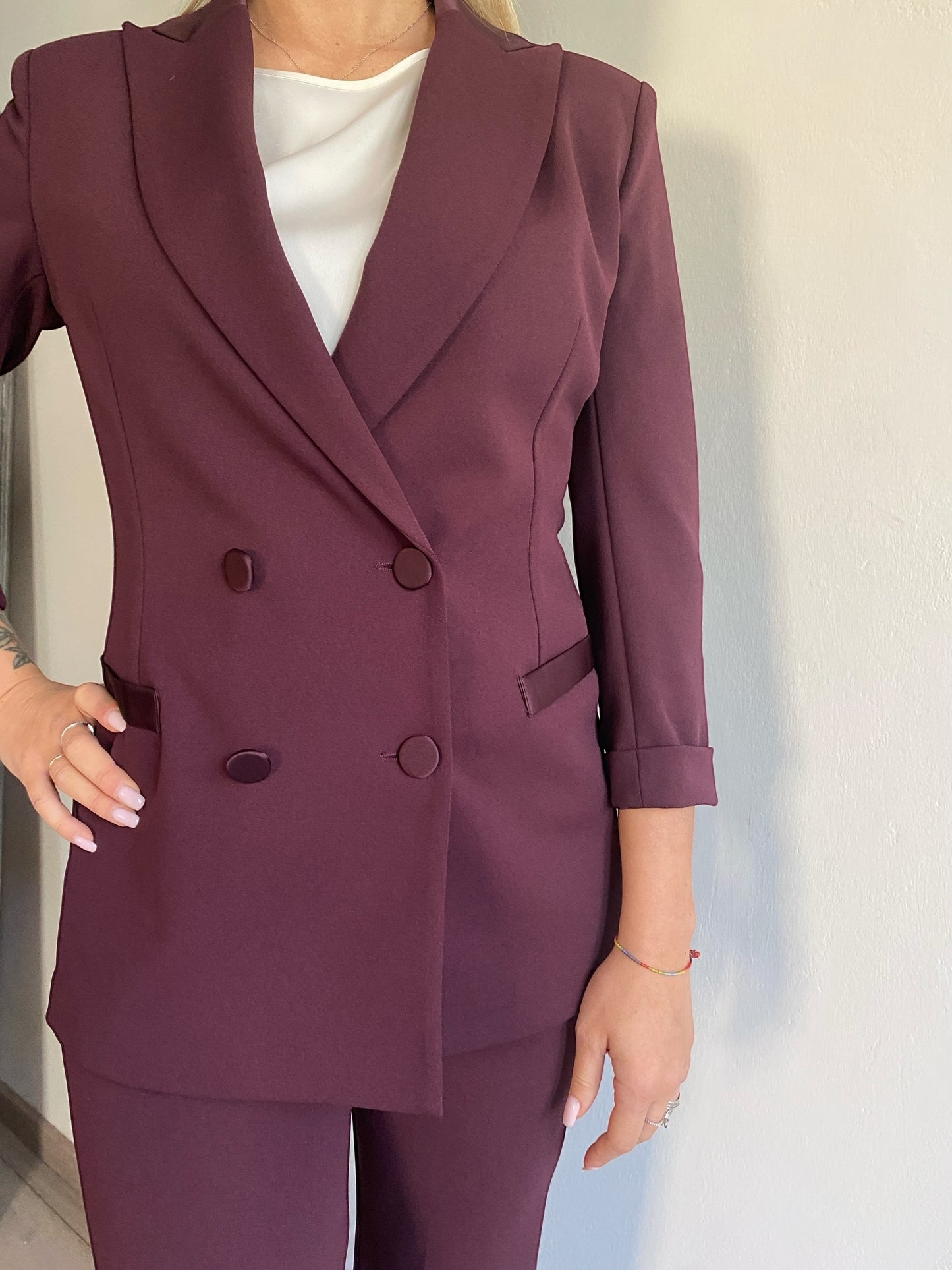 Tailleur giacca + pantalone flare art. N010KAW IMPERIAL