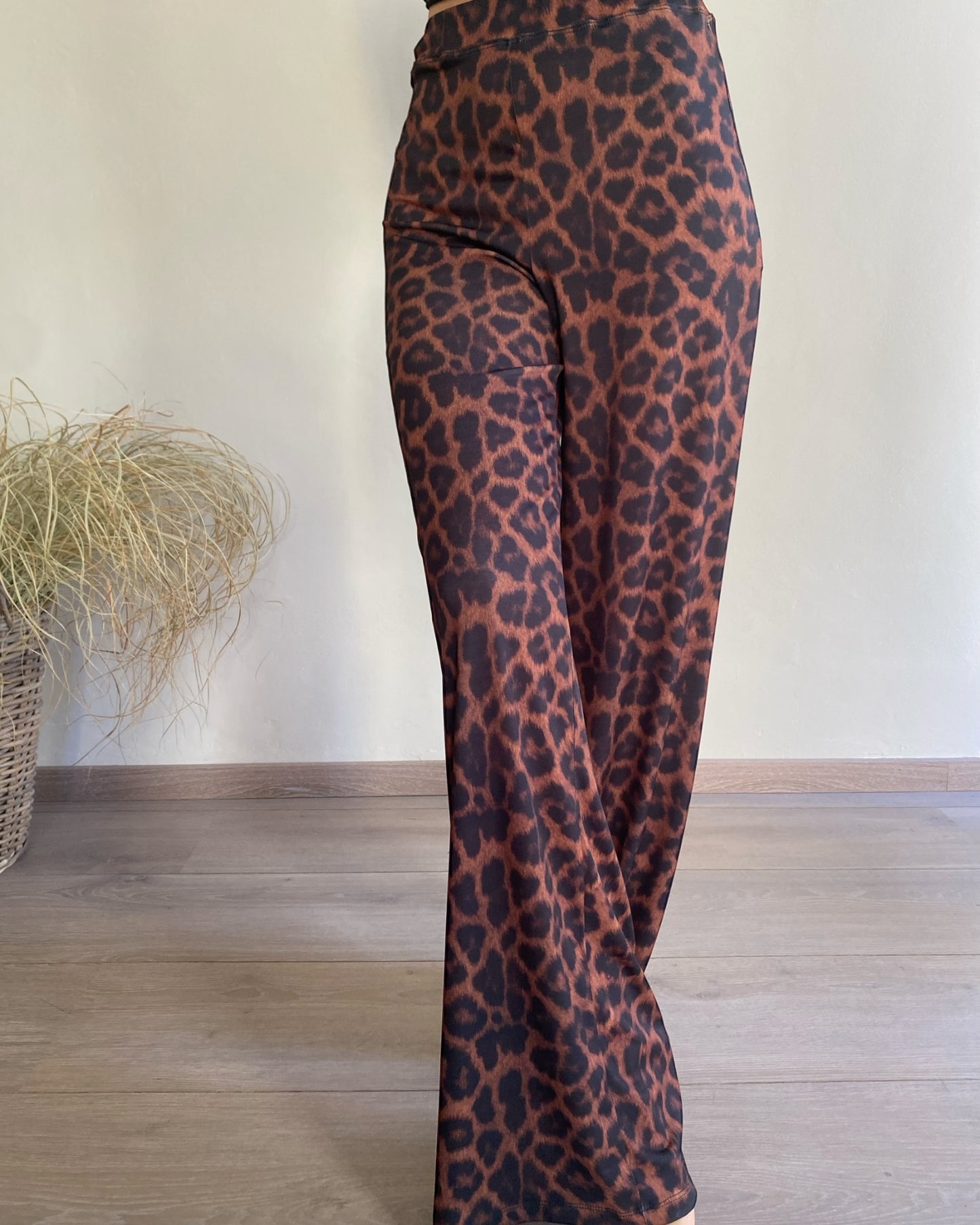 Pantaloni palazzo animalier US0130 VICOLO
