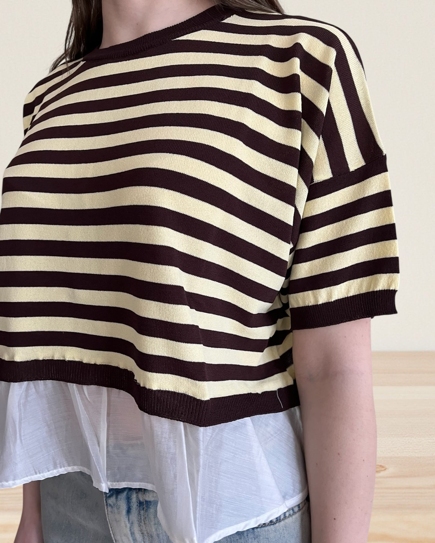 Maglia righe con balza art. 2AB2132 VICOLO