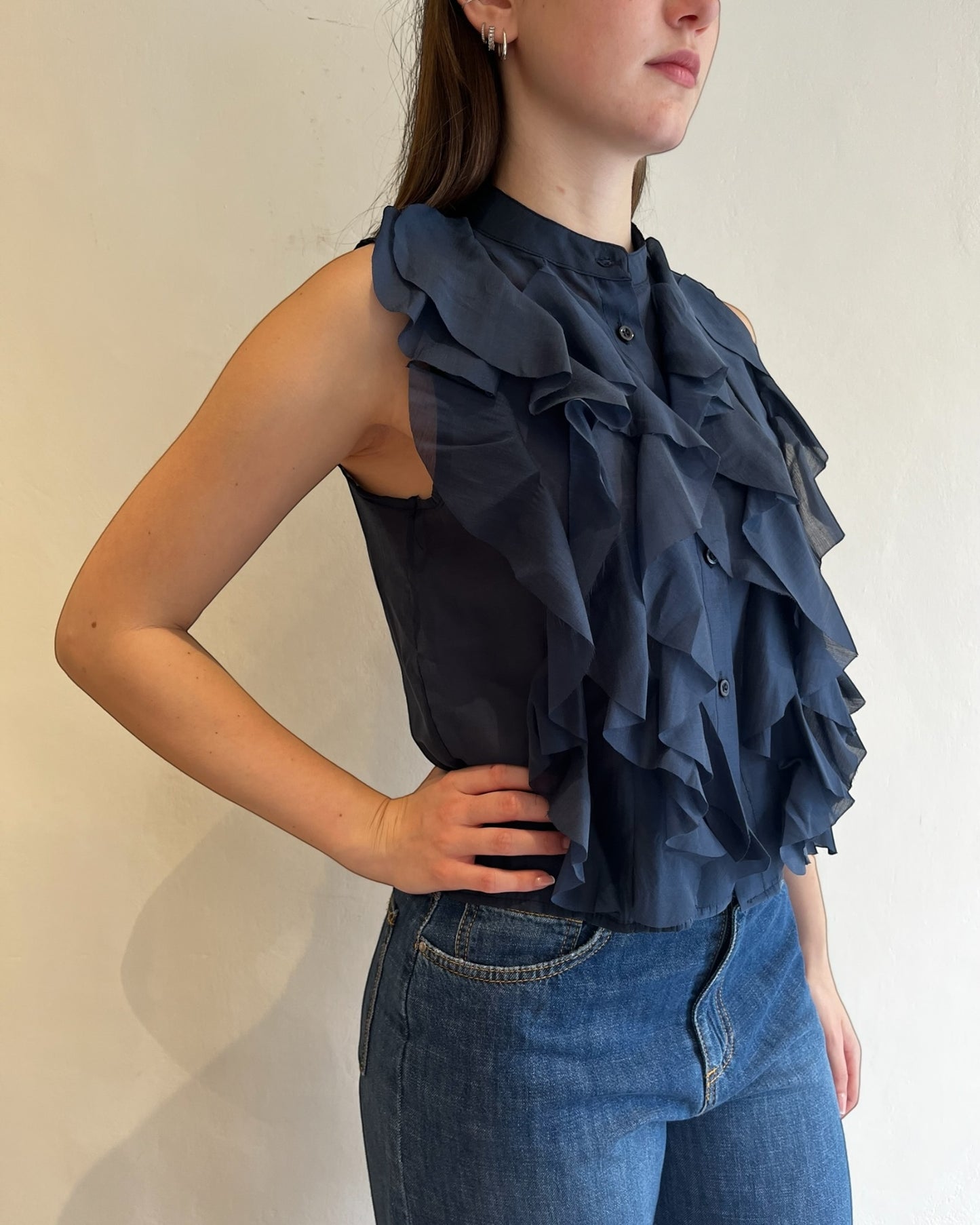 Blusa con rouches art. 27147 CHEAP&CHIC