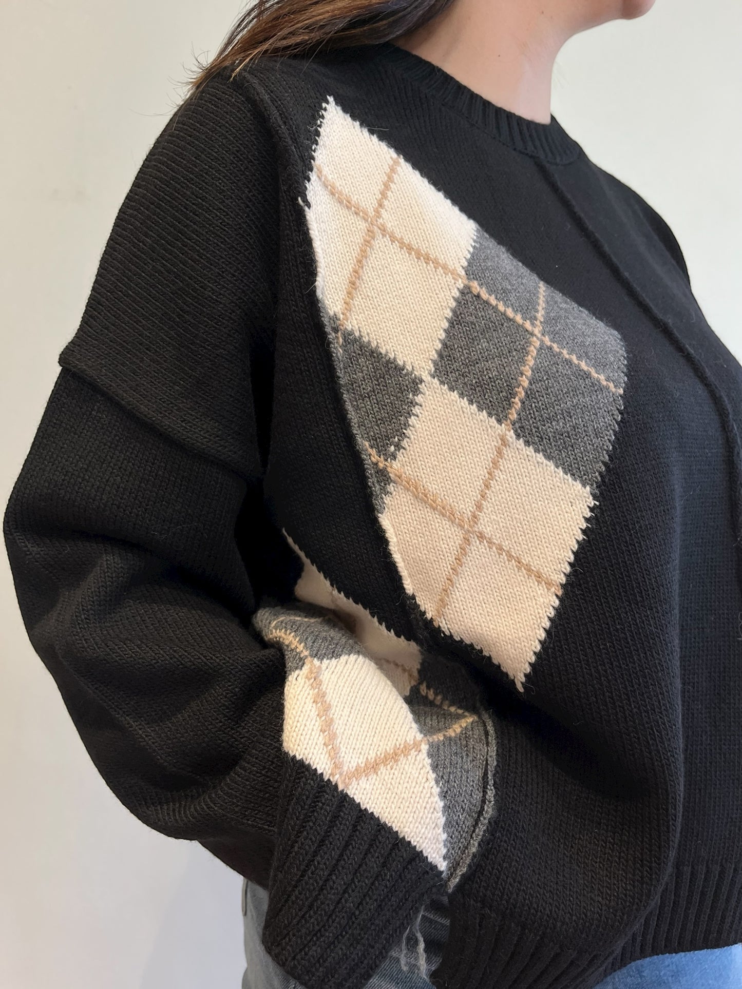 Maglia scatoletta rombi art. W5HMJ39A373 MOTEL