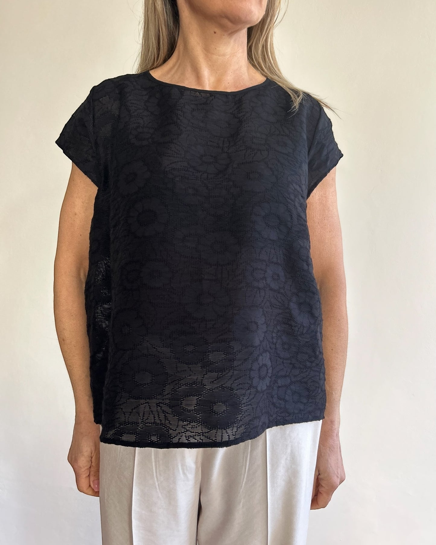 T-shirt pizzo art. L18XBE ROBIN Lola by SANDRO FERRONE