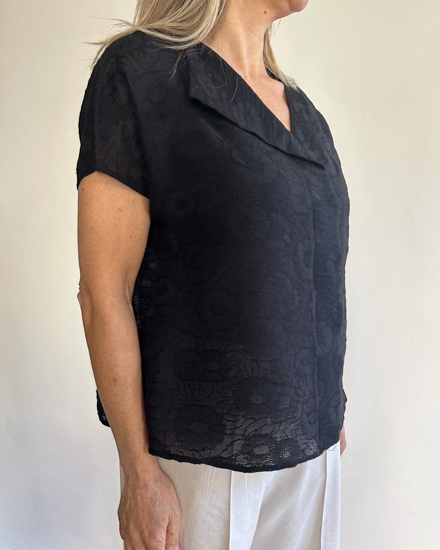 Blusa pizzo scollo V art. L18XBE RENZO Lola by SANDRO FERRONE