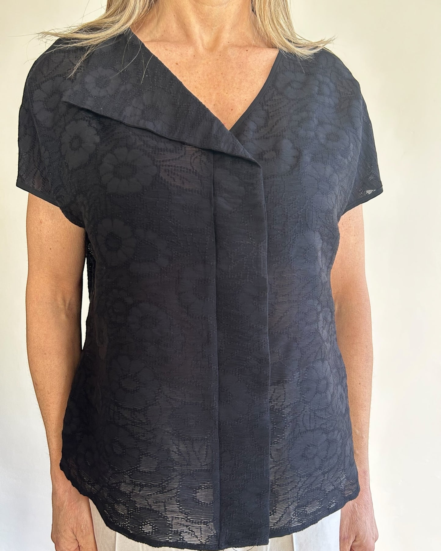 Blusa pizzo scollo V art. L18XBE RENZO Lola by SANDRO FERRONE