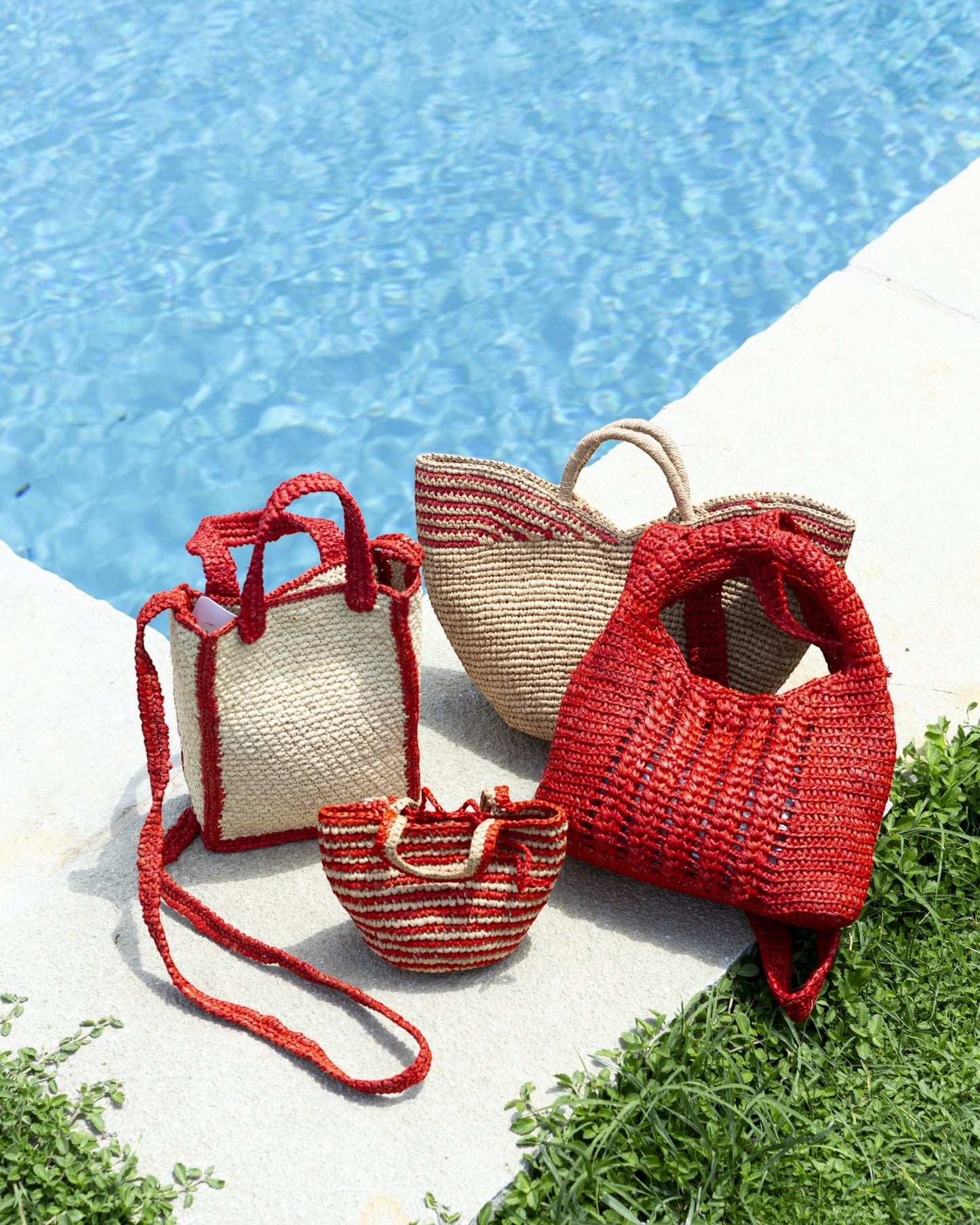 Borsa in rafia rettangolare con tracolla LEA LIMAIA