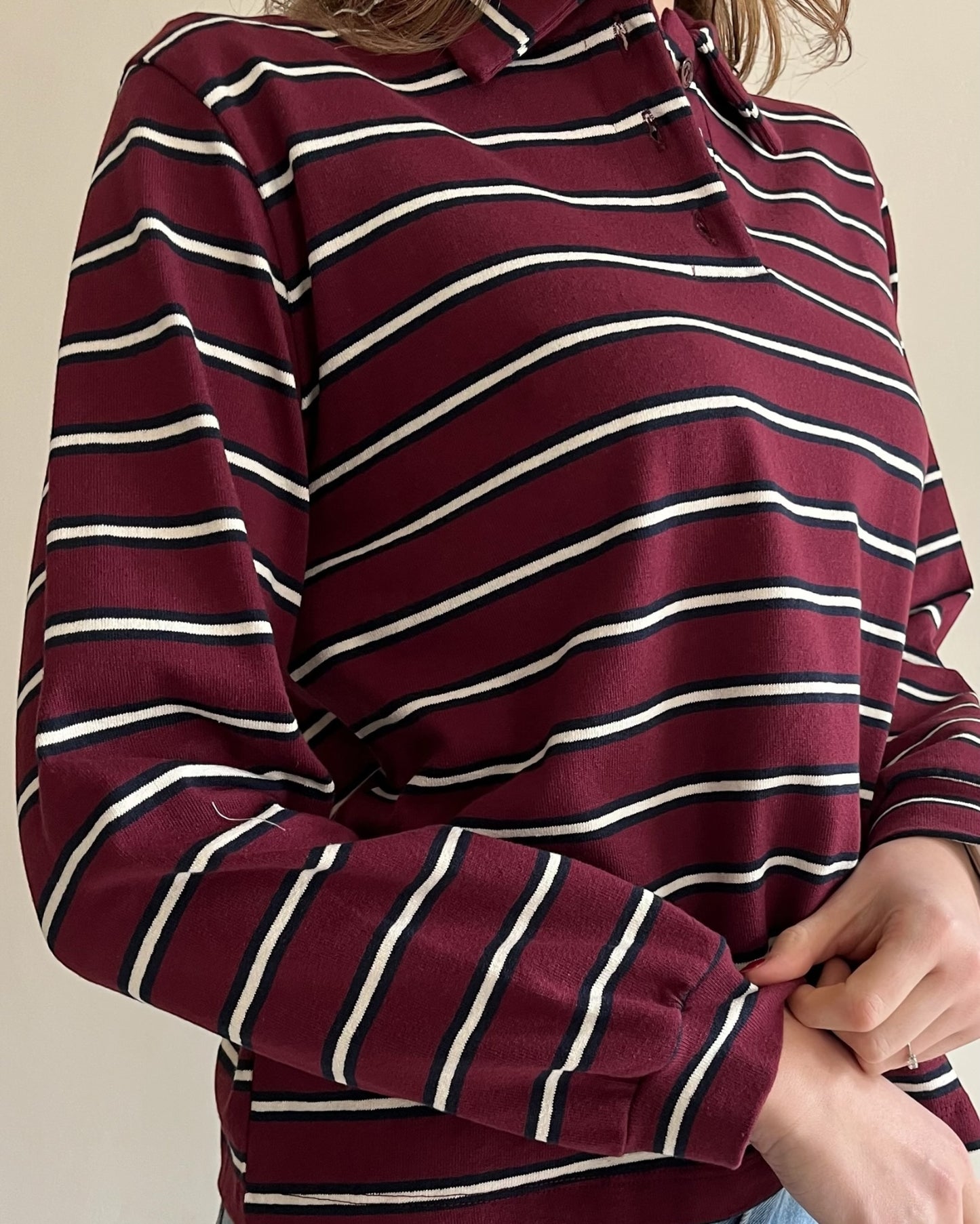 Polo righe manica lunga art. TD1048 VIVOLO