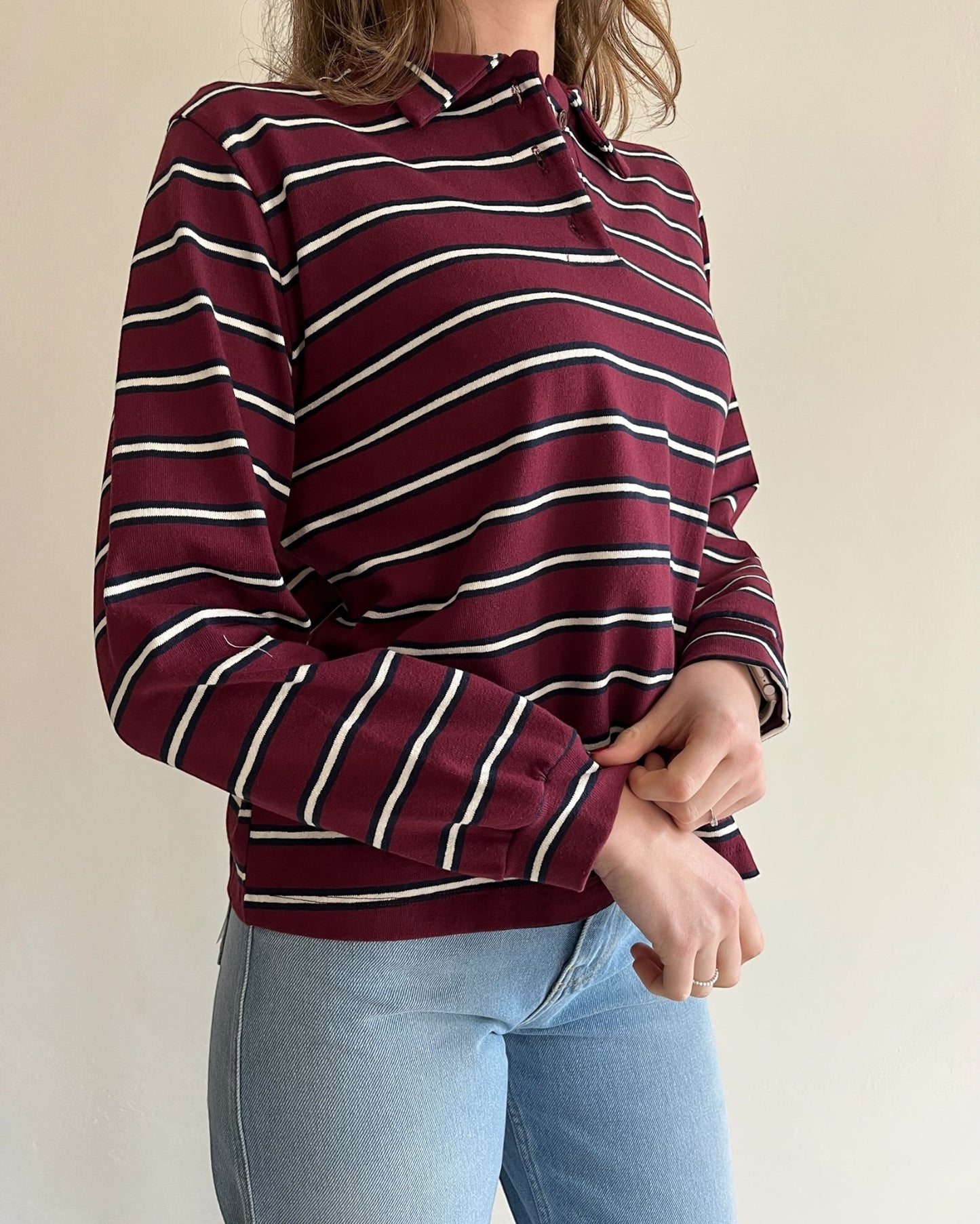 Polo righe manica lunga art. TD1048 VIVOLO