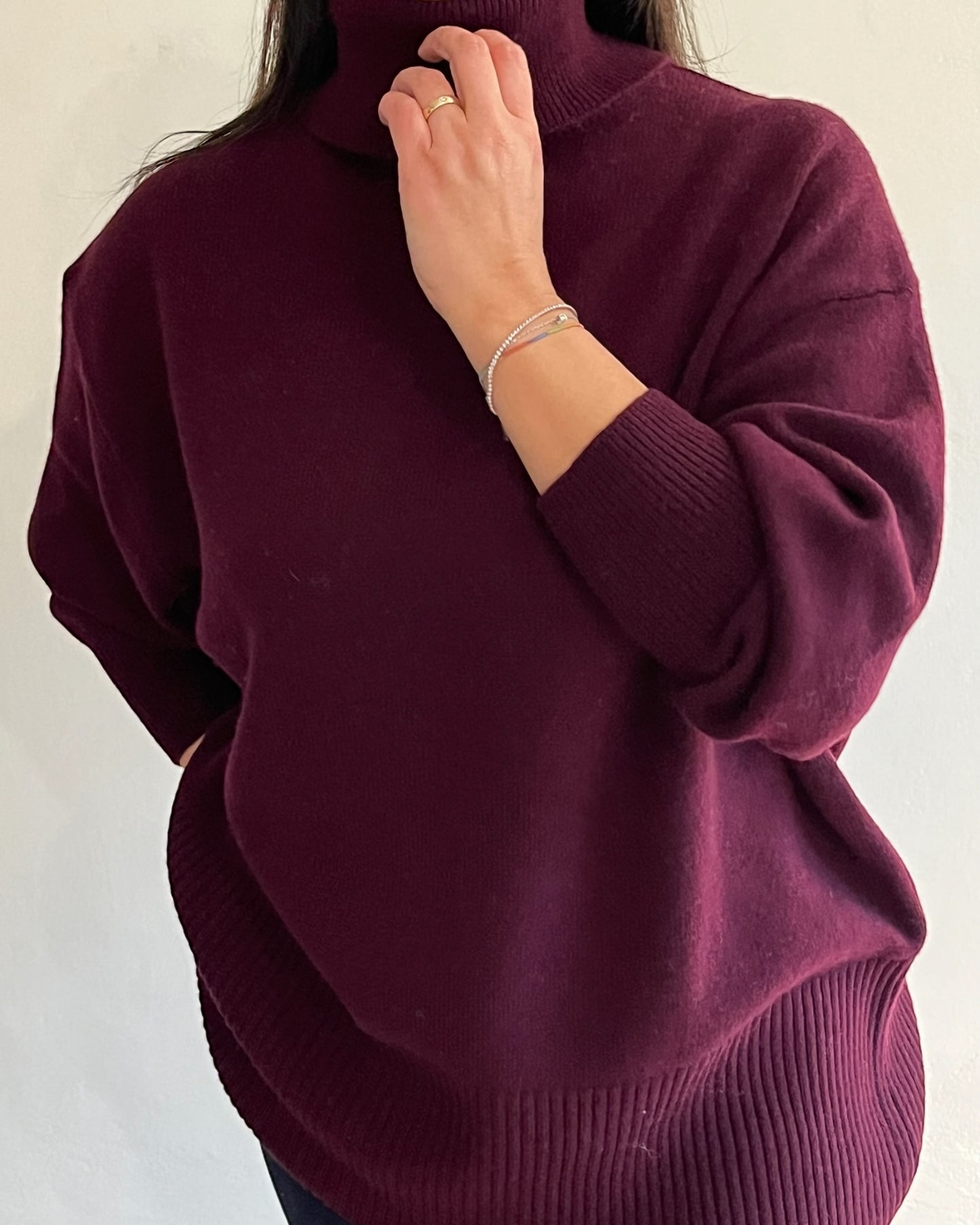 Maglia over collo alto art. WL773AI25 TENSIONE IN