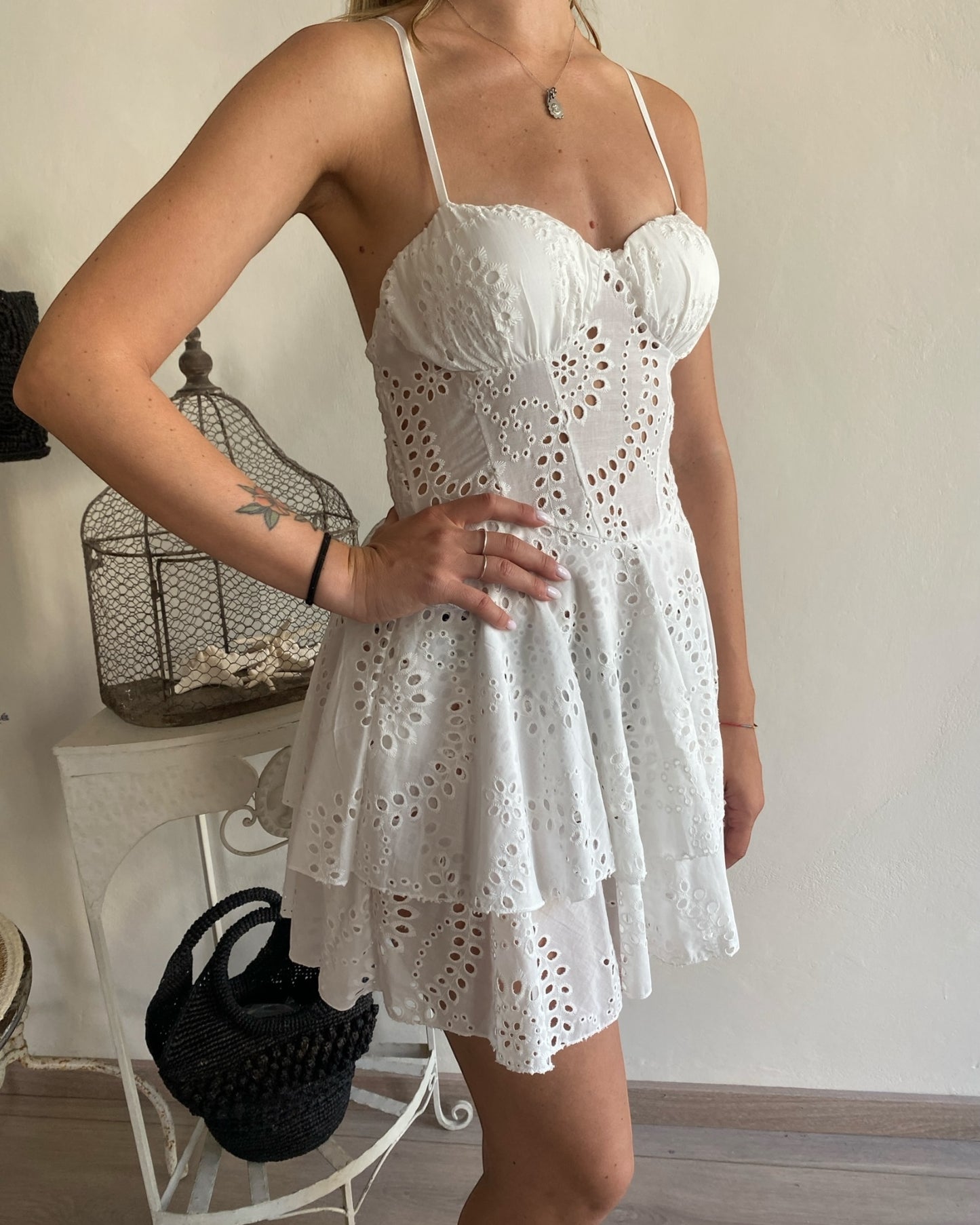 Mini abito sangallo art. 39488 CHEAP&CHIC