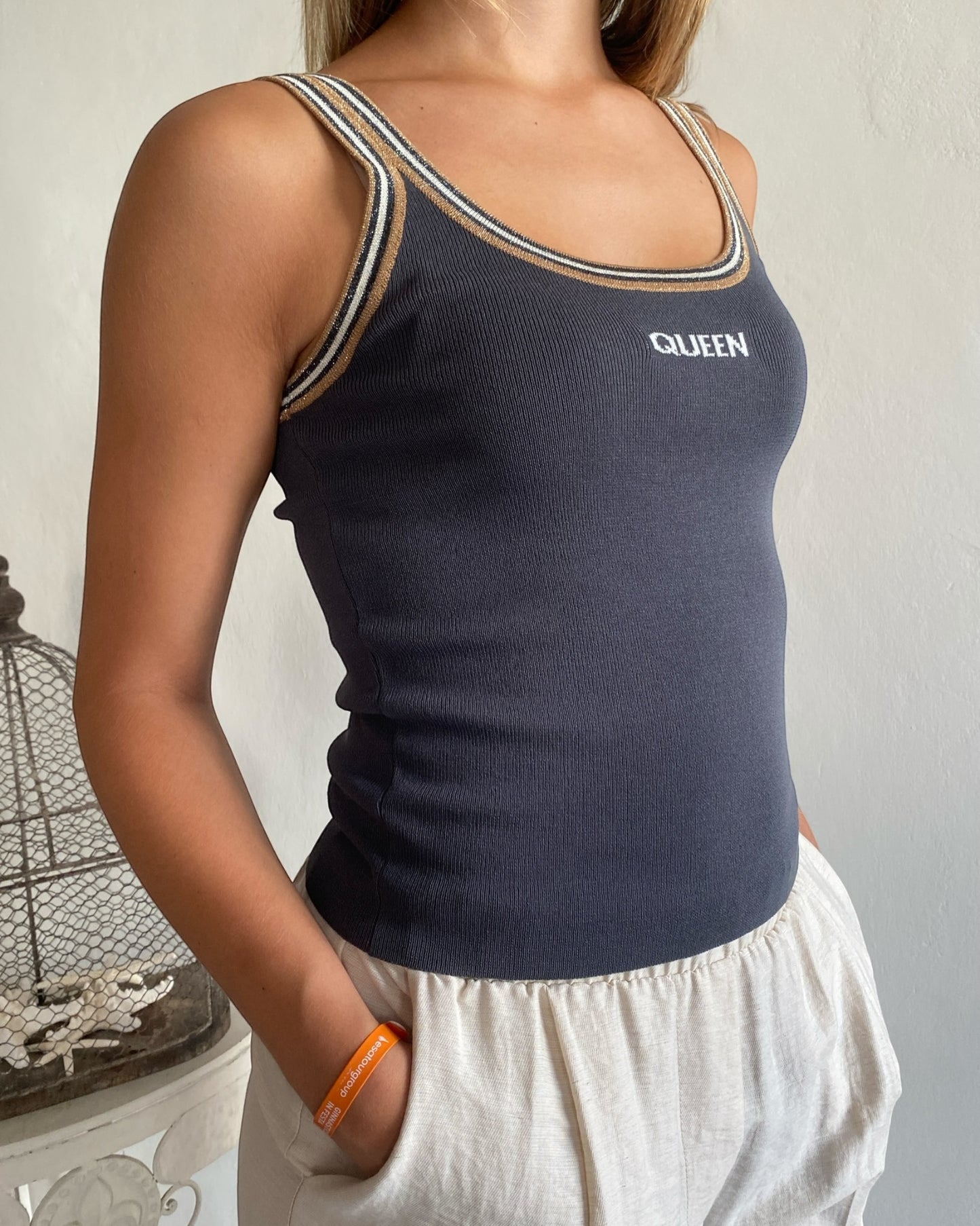 Canotta “Queen” artBJ64 CHEAP&CHIC