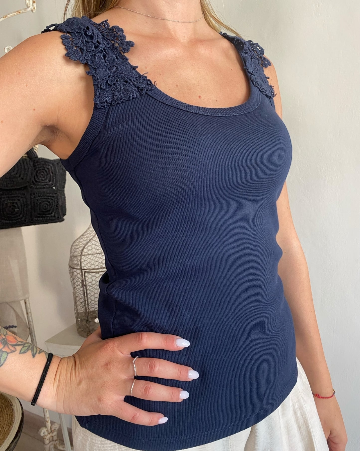 Canotta con pizzo art 725192 CHEAP&CHIC
