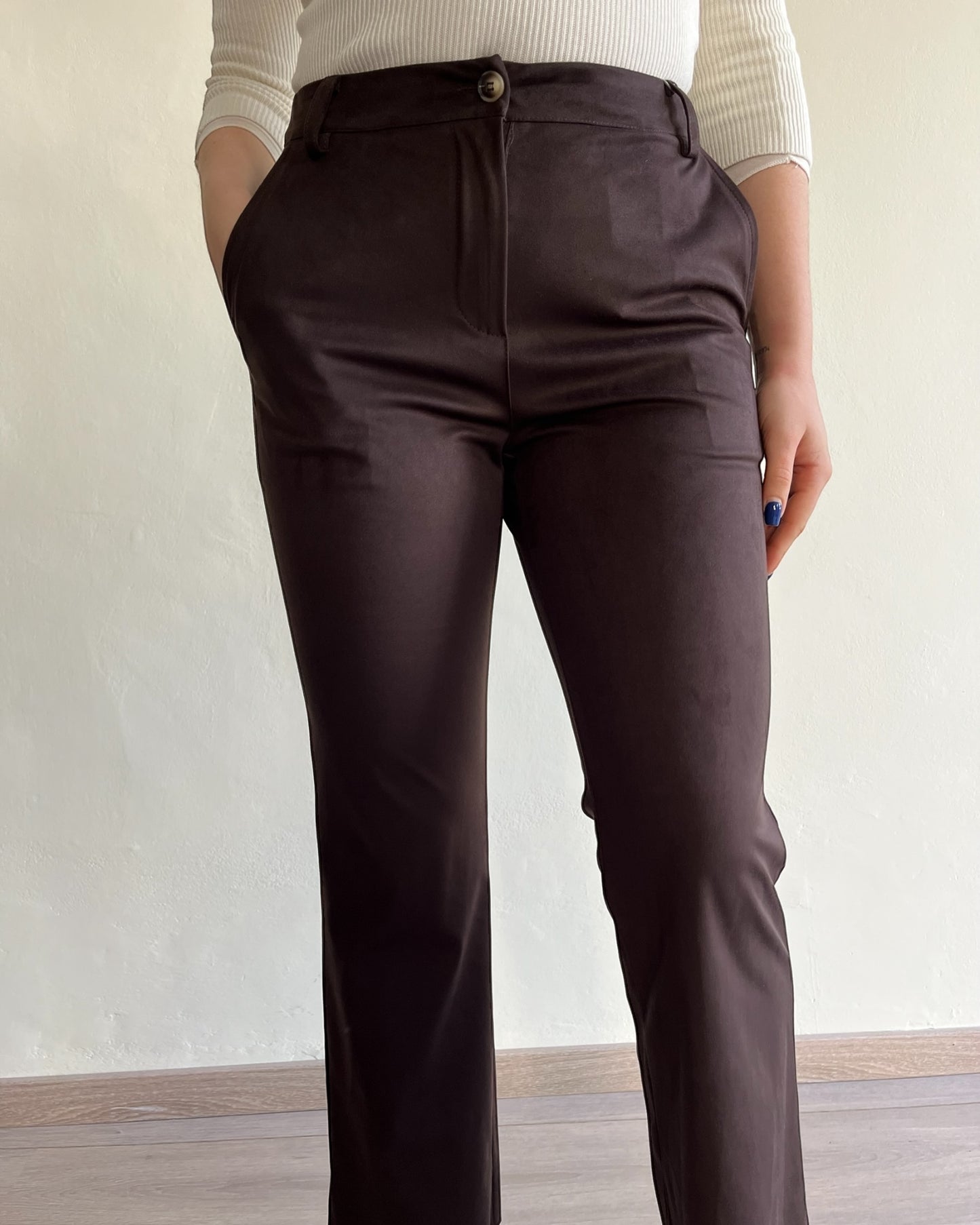 Pantalone scamosciato a trombetta art. 125063L MOTEL