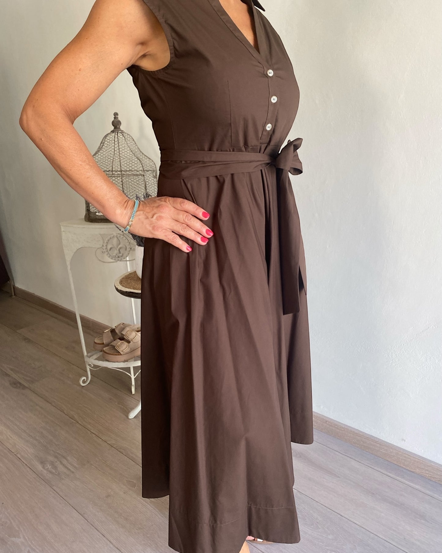 Abito con scollo camicia fondo asimmetrico art. S14XBE BEATRIZ SANDRO FERRONE