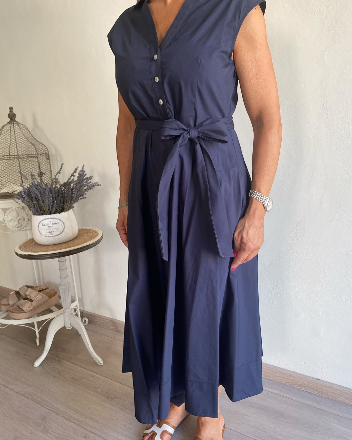 Abito con scollo camicia fondo asimmetrico art. S14XBE BEATRIZ SANDRO FERRONE