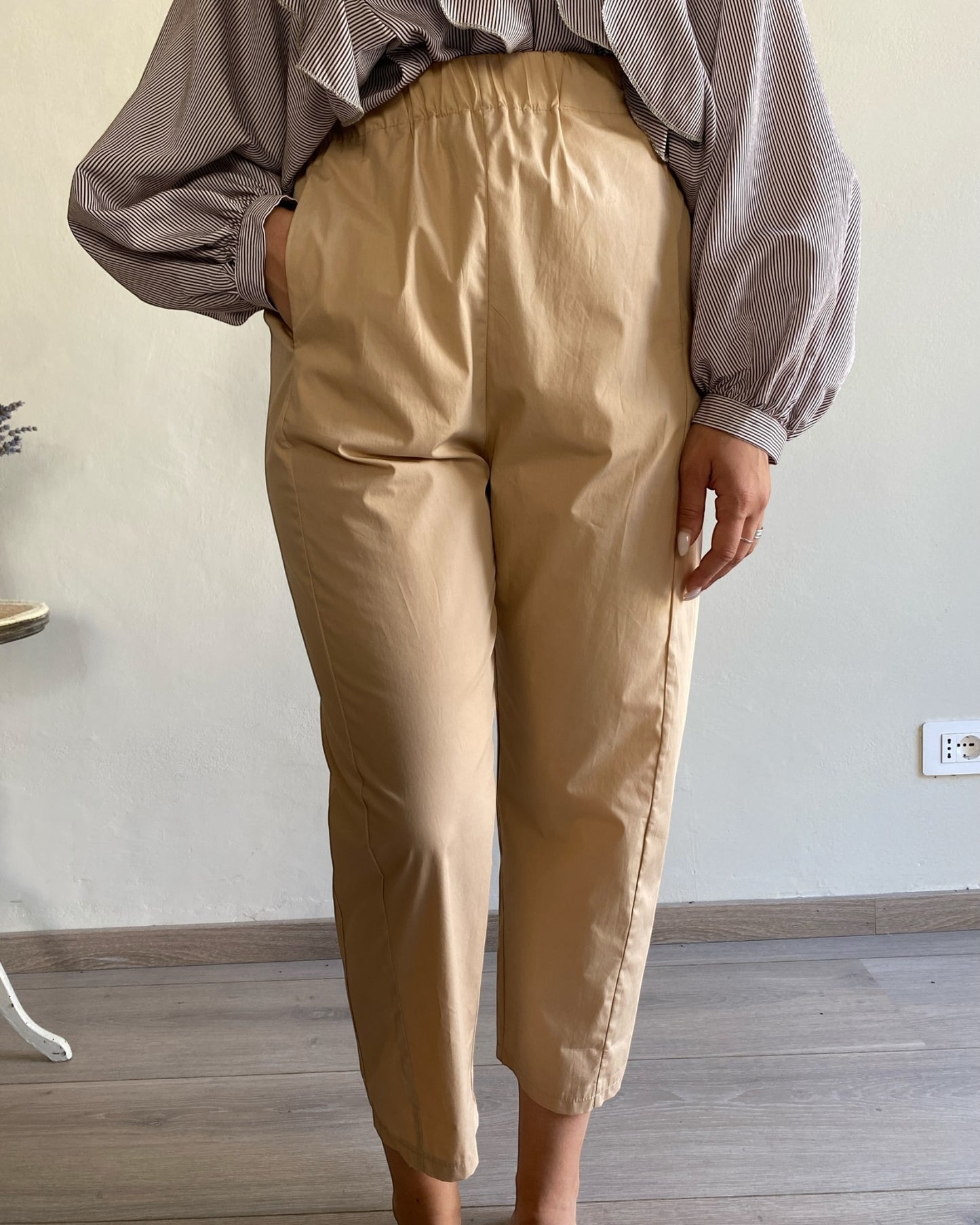 Pantalone in cotone con elastico in vita art.P4B5JFP IMPERIAL