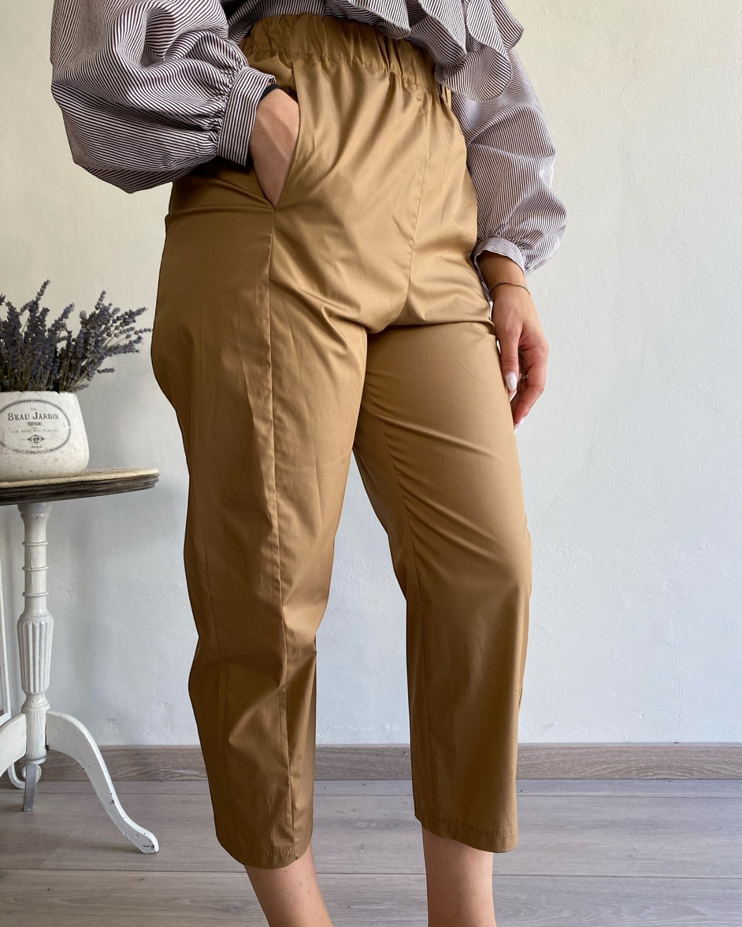 Pantalone in cotone con elastico in vita art.P4B5JFP IMPERIAL