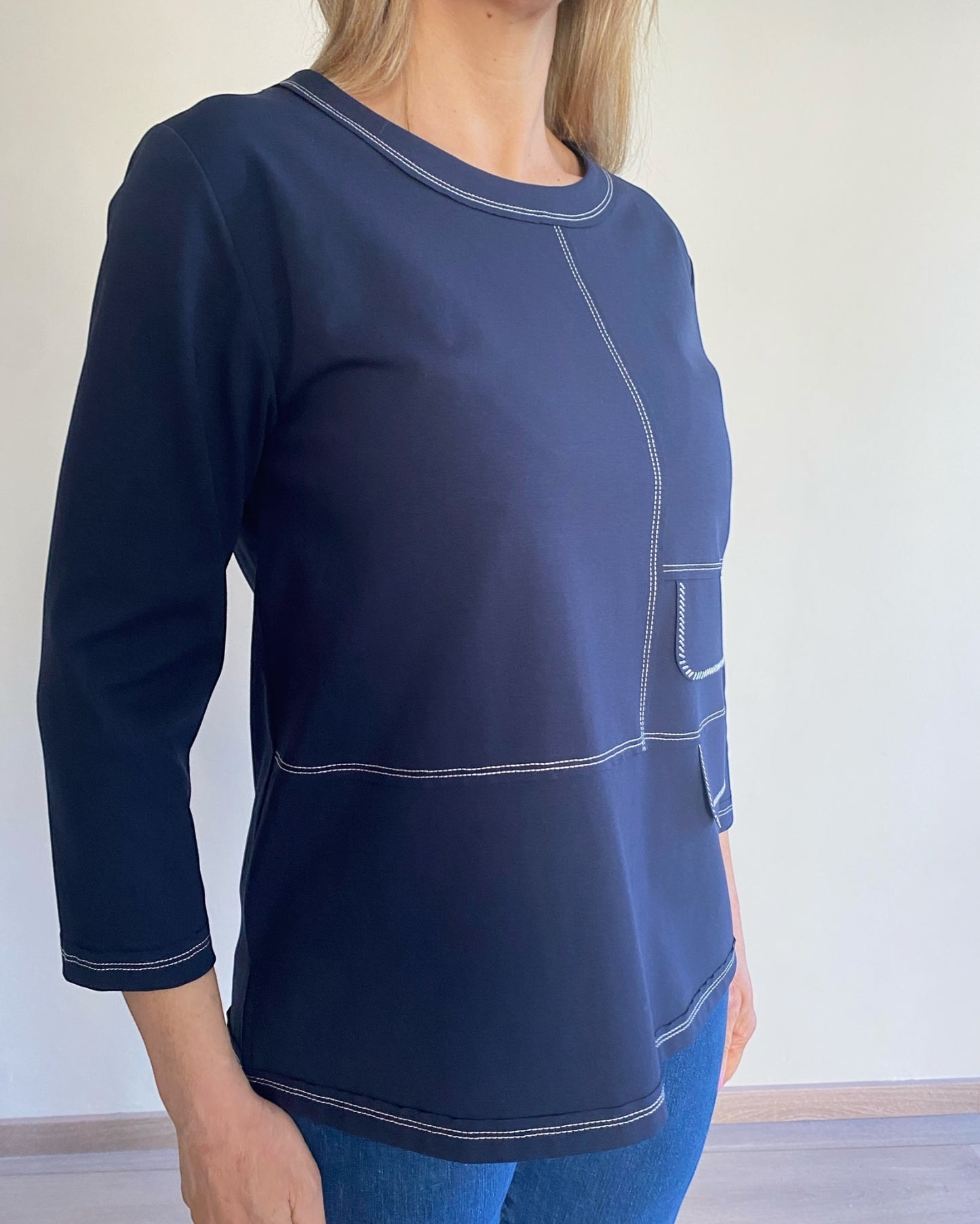 Maglia cuciture a vista art. 10525 CARLA FERRONI