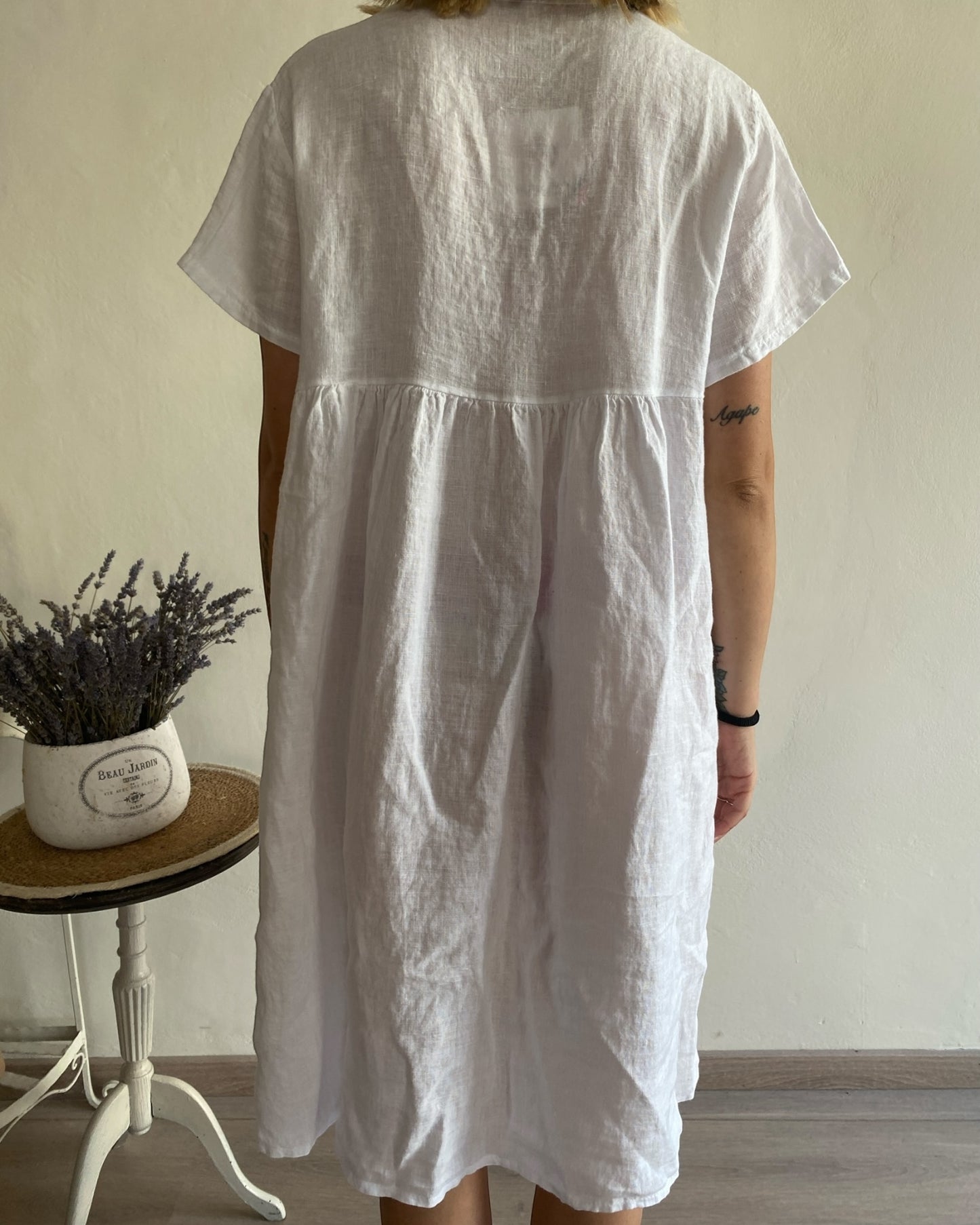 Abito lino collo coreana art. 5067 CHEAP&CHIC