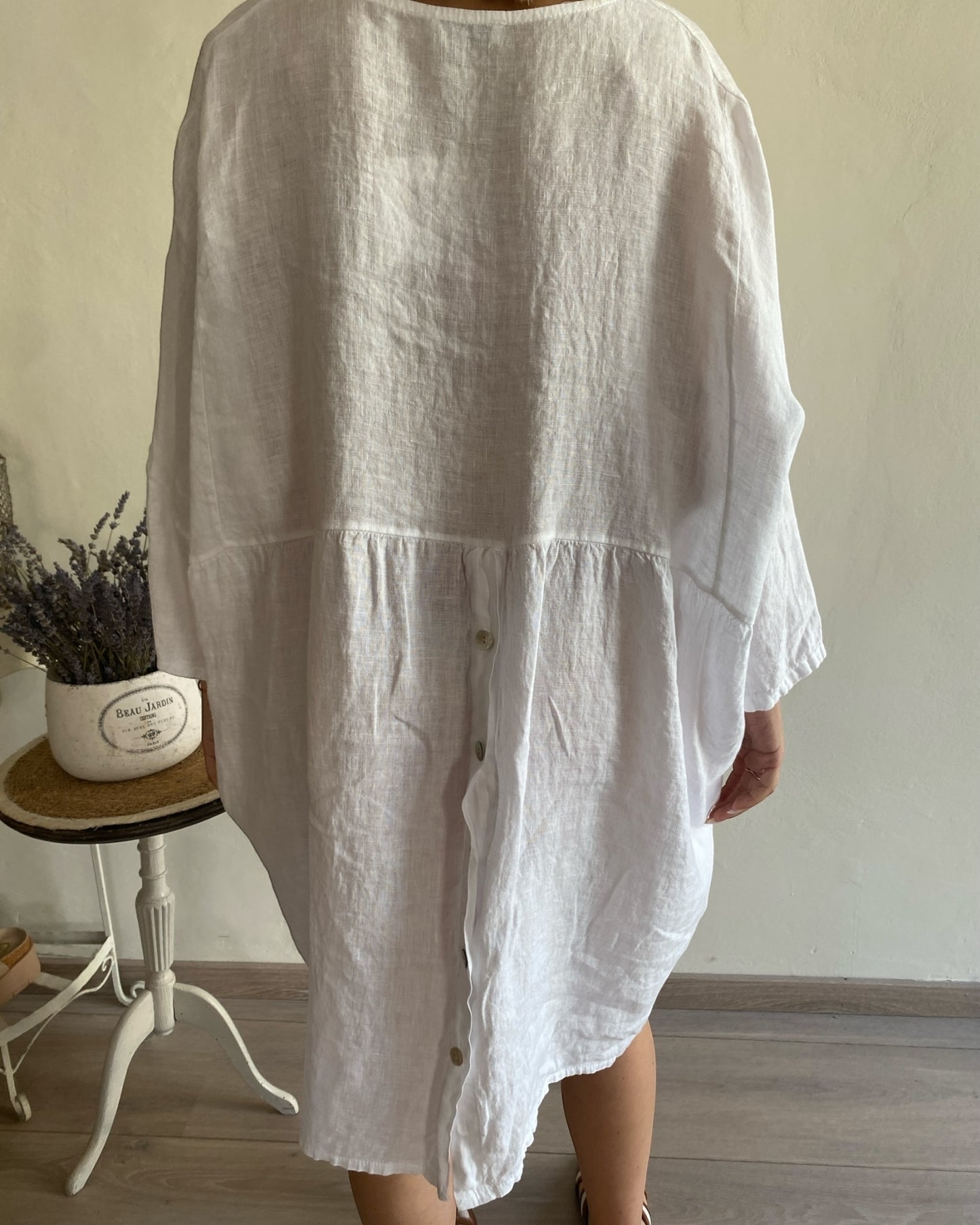 Abito lino scollo V con manica pipistrello CHEAP&CHIC art.4975