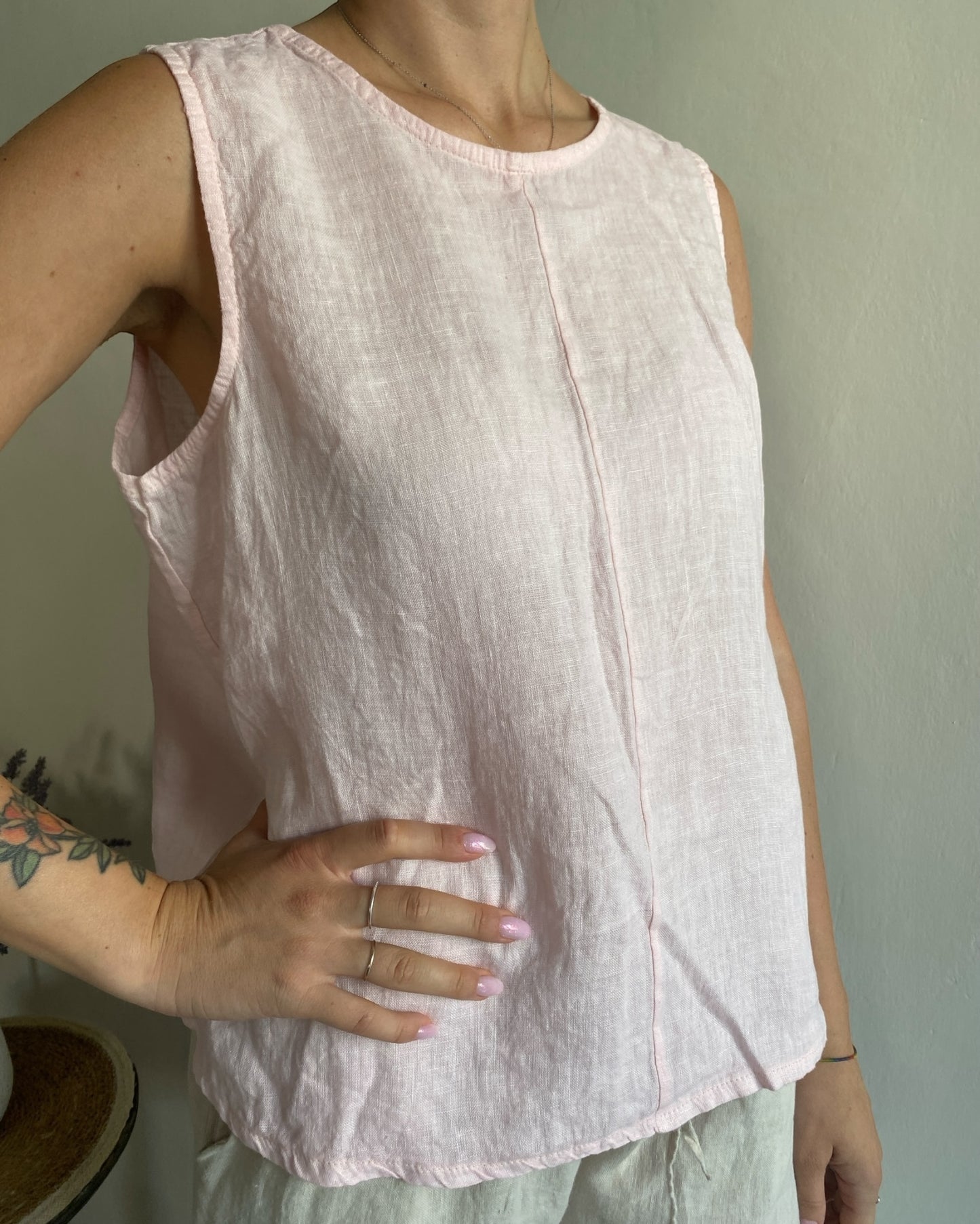 Top lino girocollo art. 6288 CHEAP&CHIC
