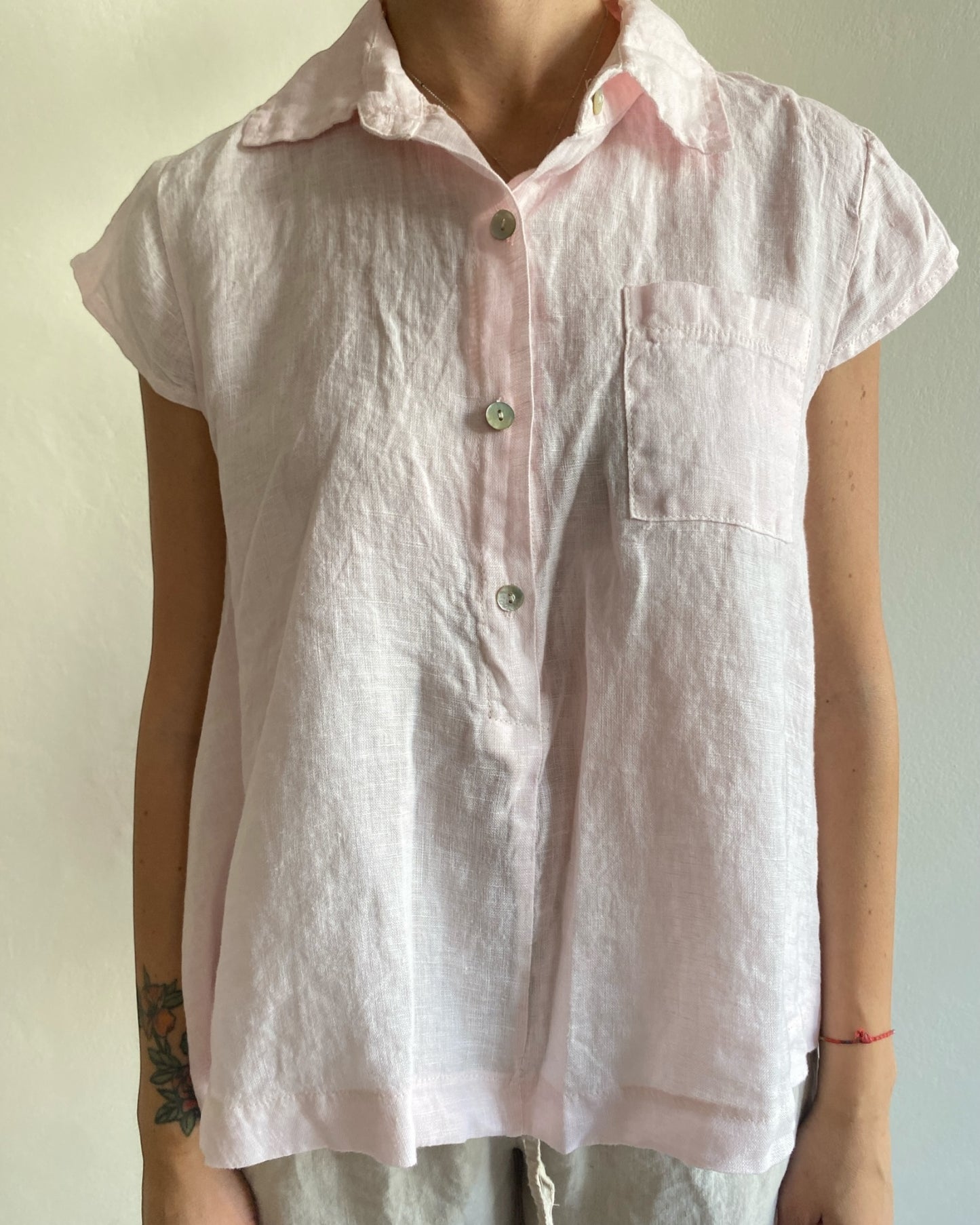 Camicia lino con taschino art. 5045 CHEAP&CHIP