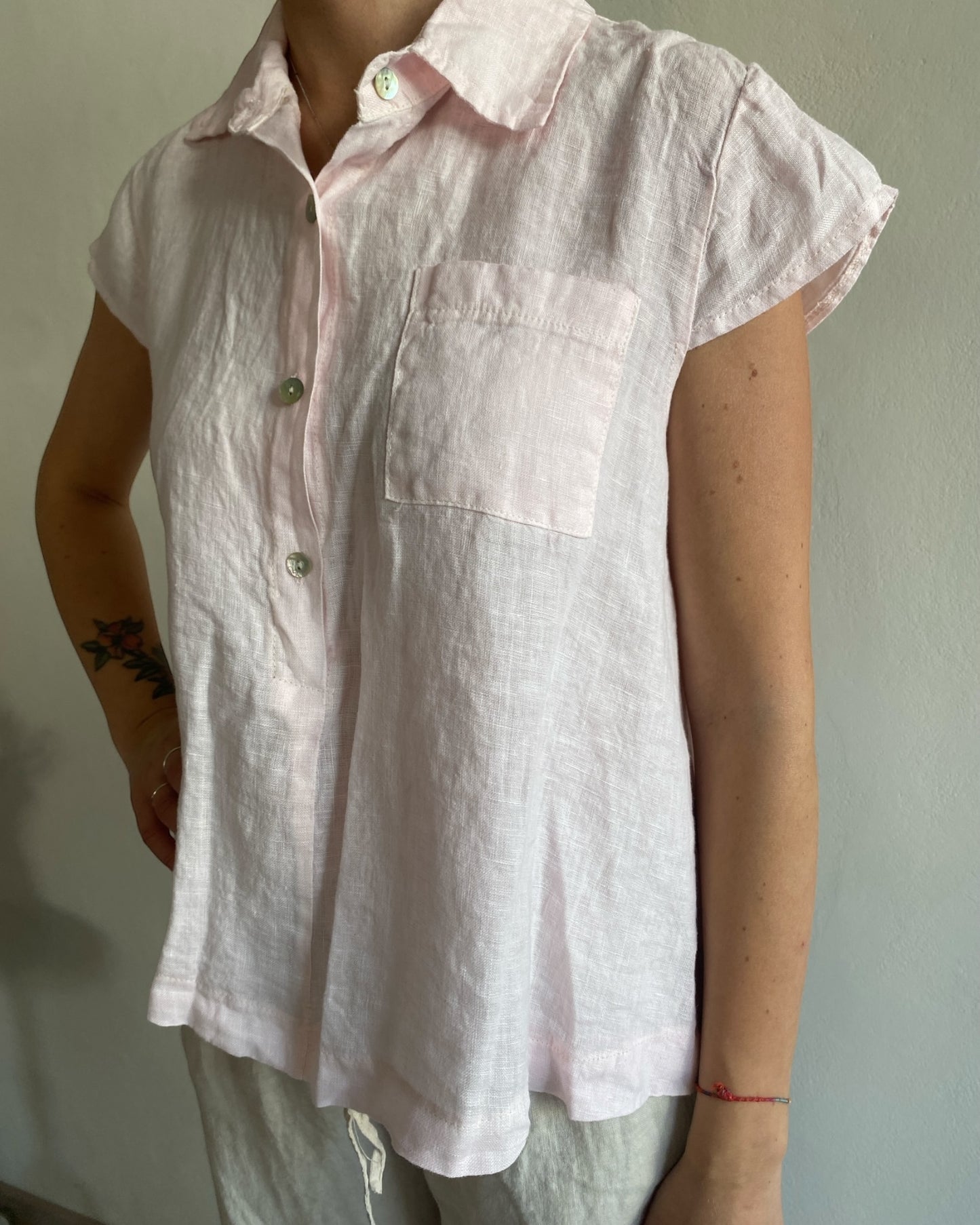 Camicia lino con taschino art. 5045 CHEAP&CHIP