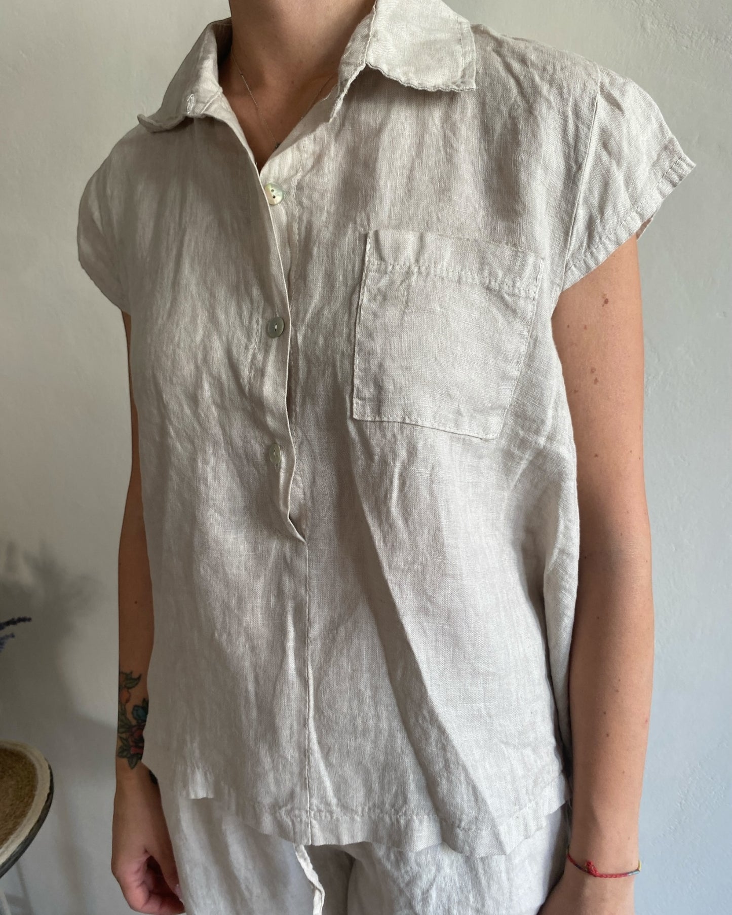 Camicia lino con taschino art. 5045 CHEAP&CHIP