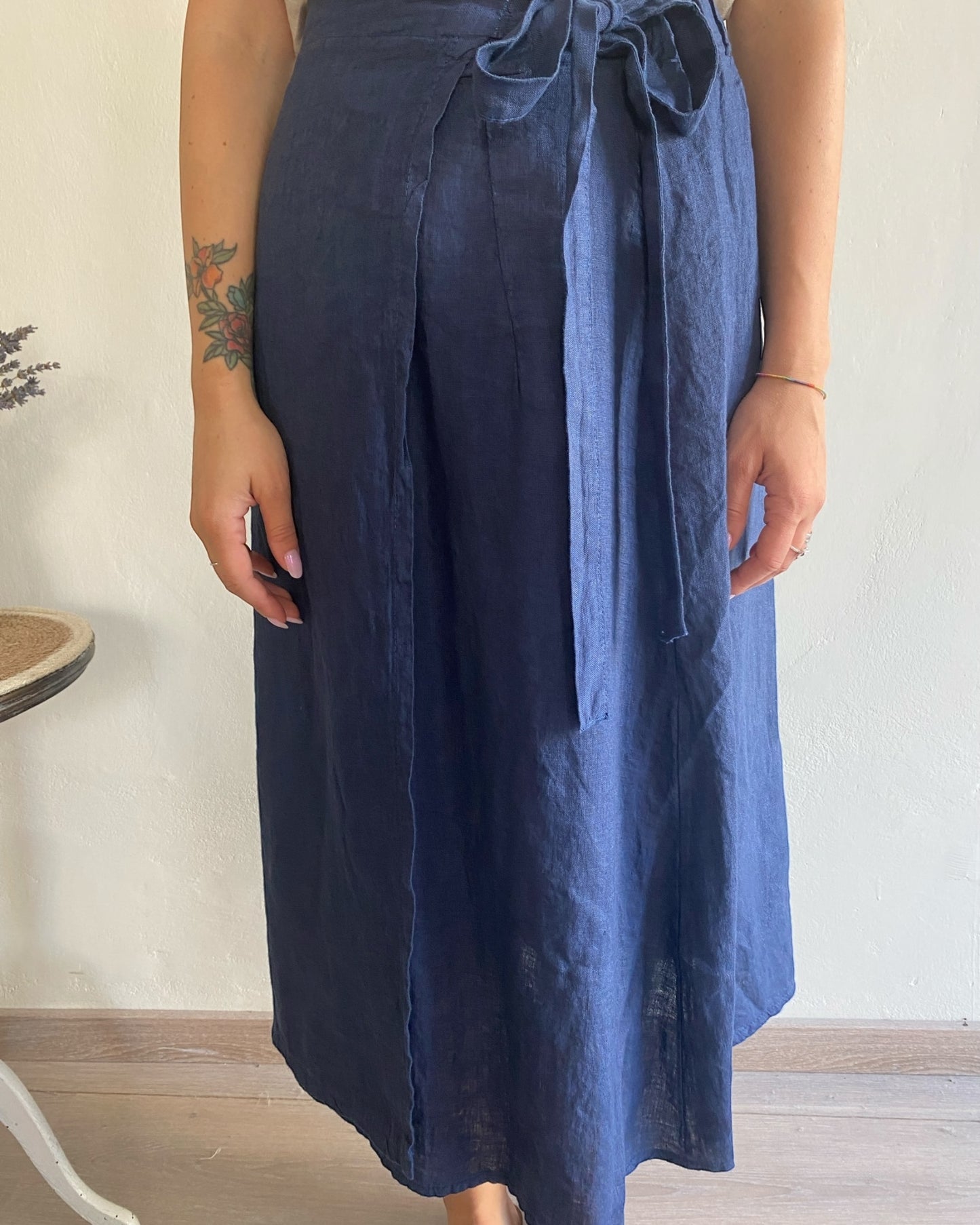 Gonna lino con fiocco art. 6810 CHEAP&CHIC