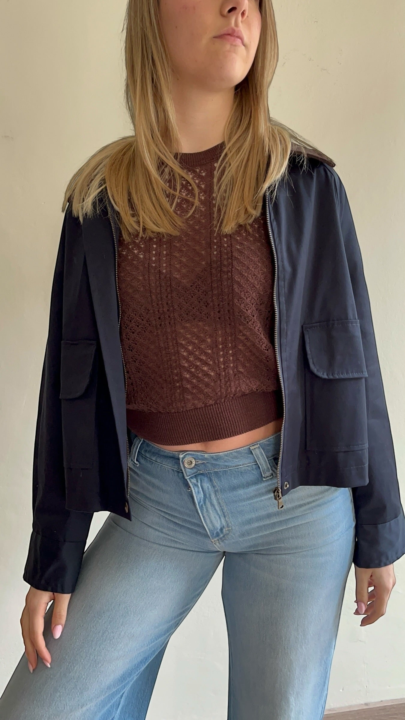 Trench con colletto scamosciato art. 893158 CHEAP&CHIC