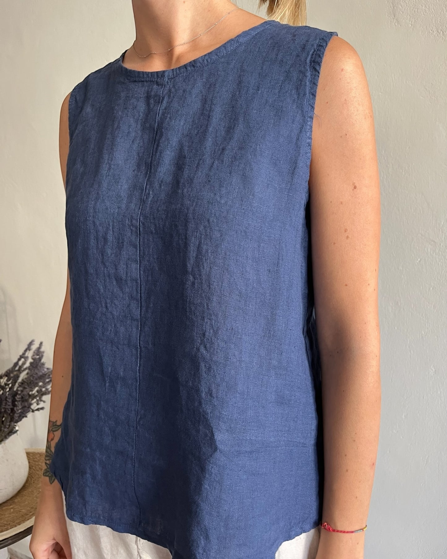 Top lino girocollo art. 6288 CHEAP&CHIC
