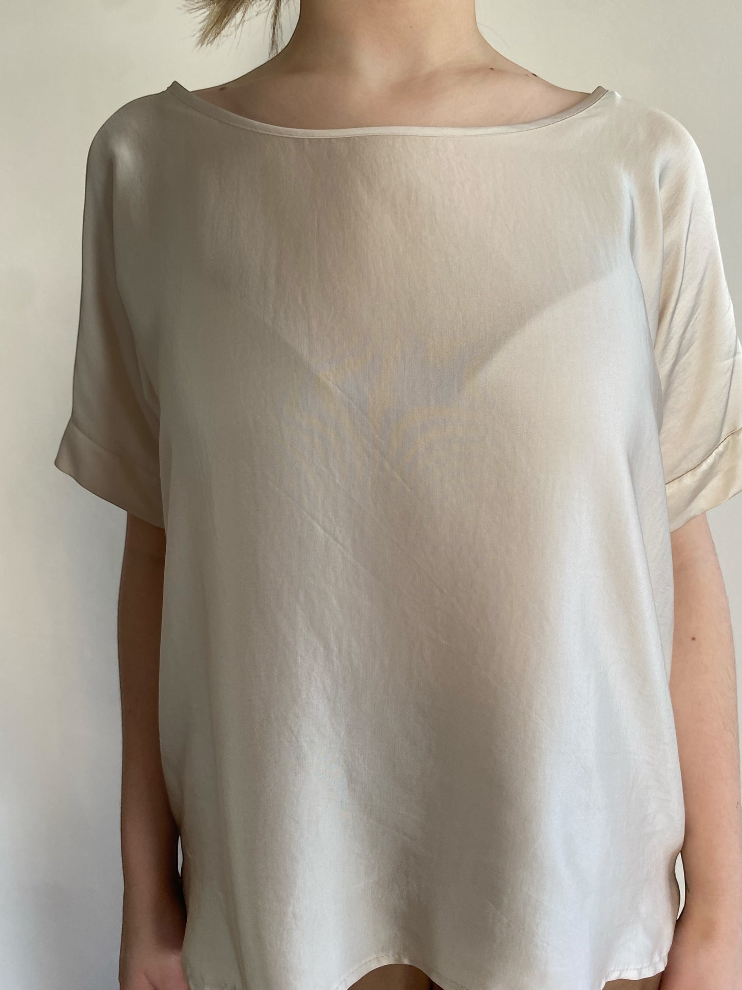 Blusa raso manica corta art. PE792 GIADA RUBINO