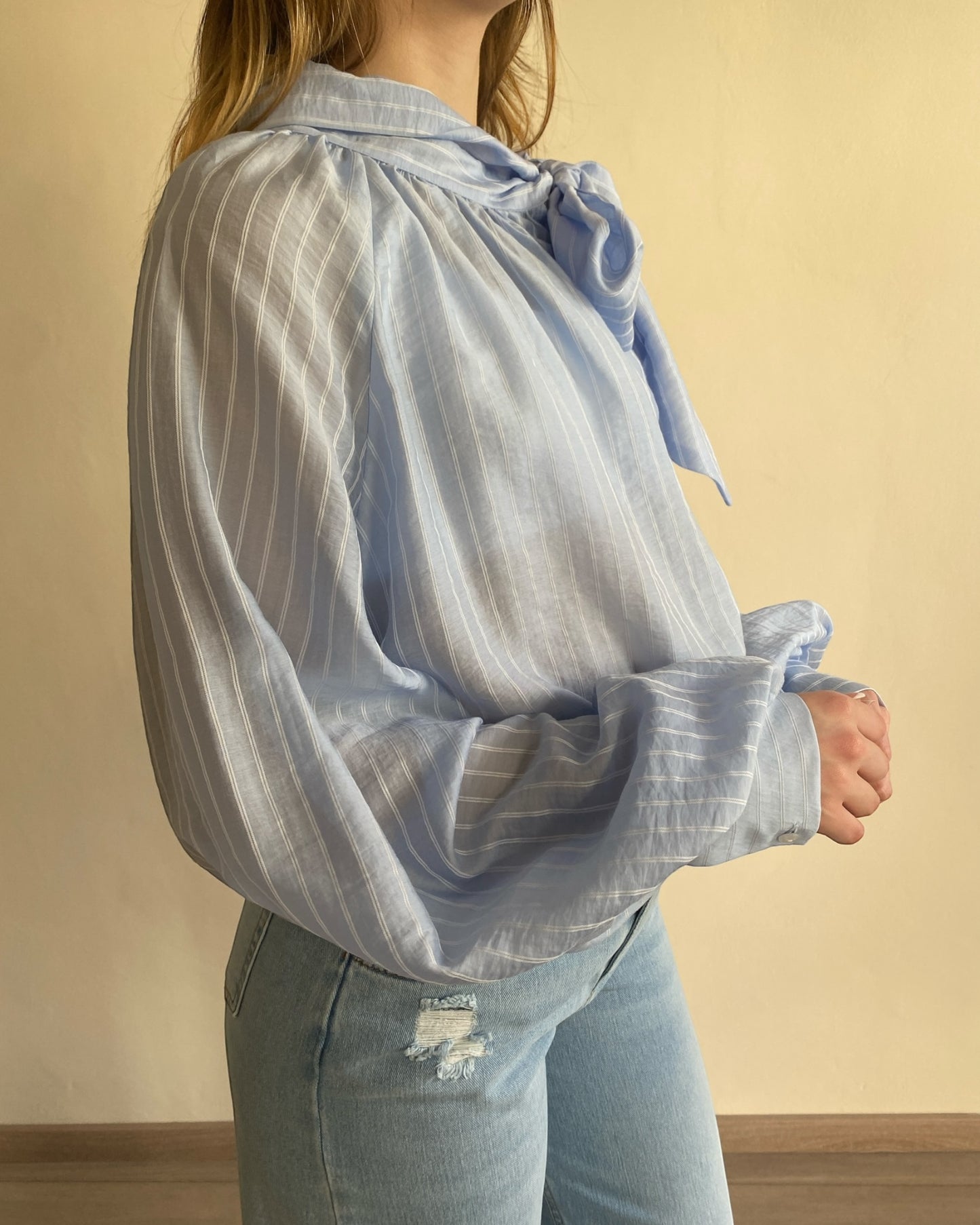 Camicia righe con fiocco art. 25C6142PE25CAMP TENSIONE IN