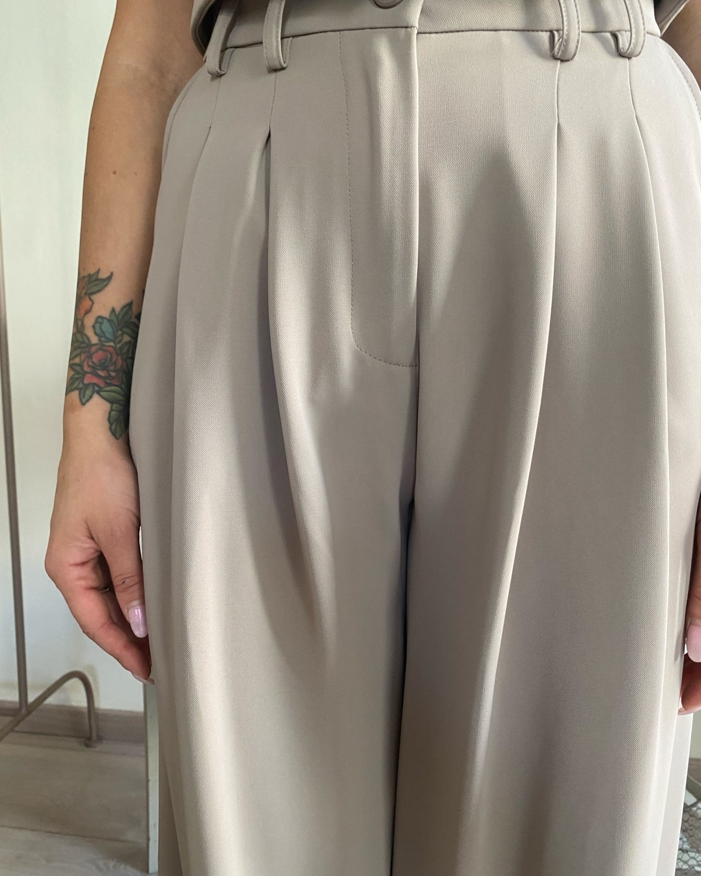 Pantalone palazzo con pences art. P975FF93N PLEASE