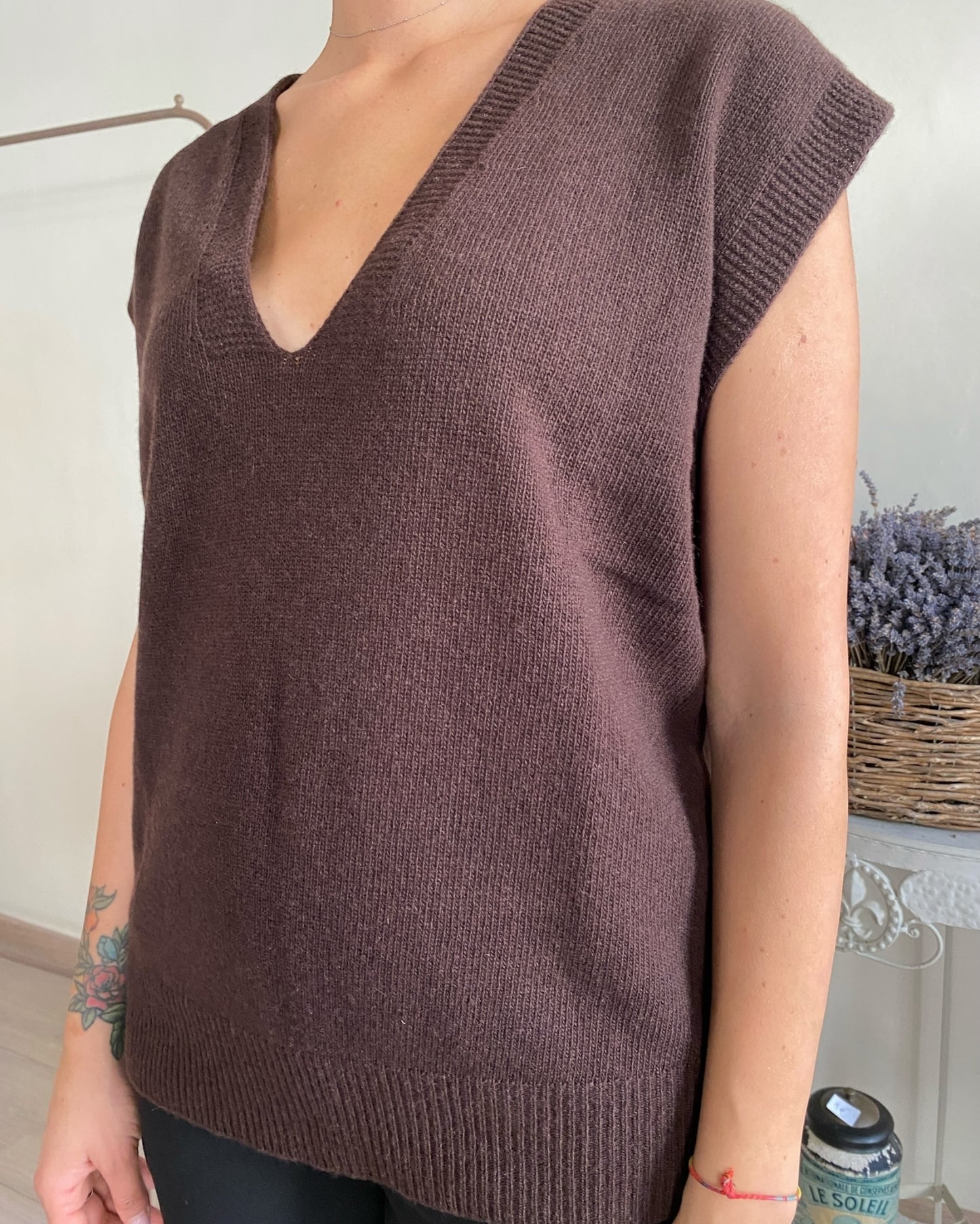 Gilet in pura lana garzata art.S9YBF NICO Sandro ferrone