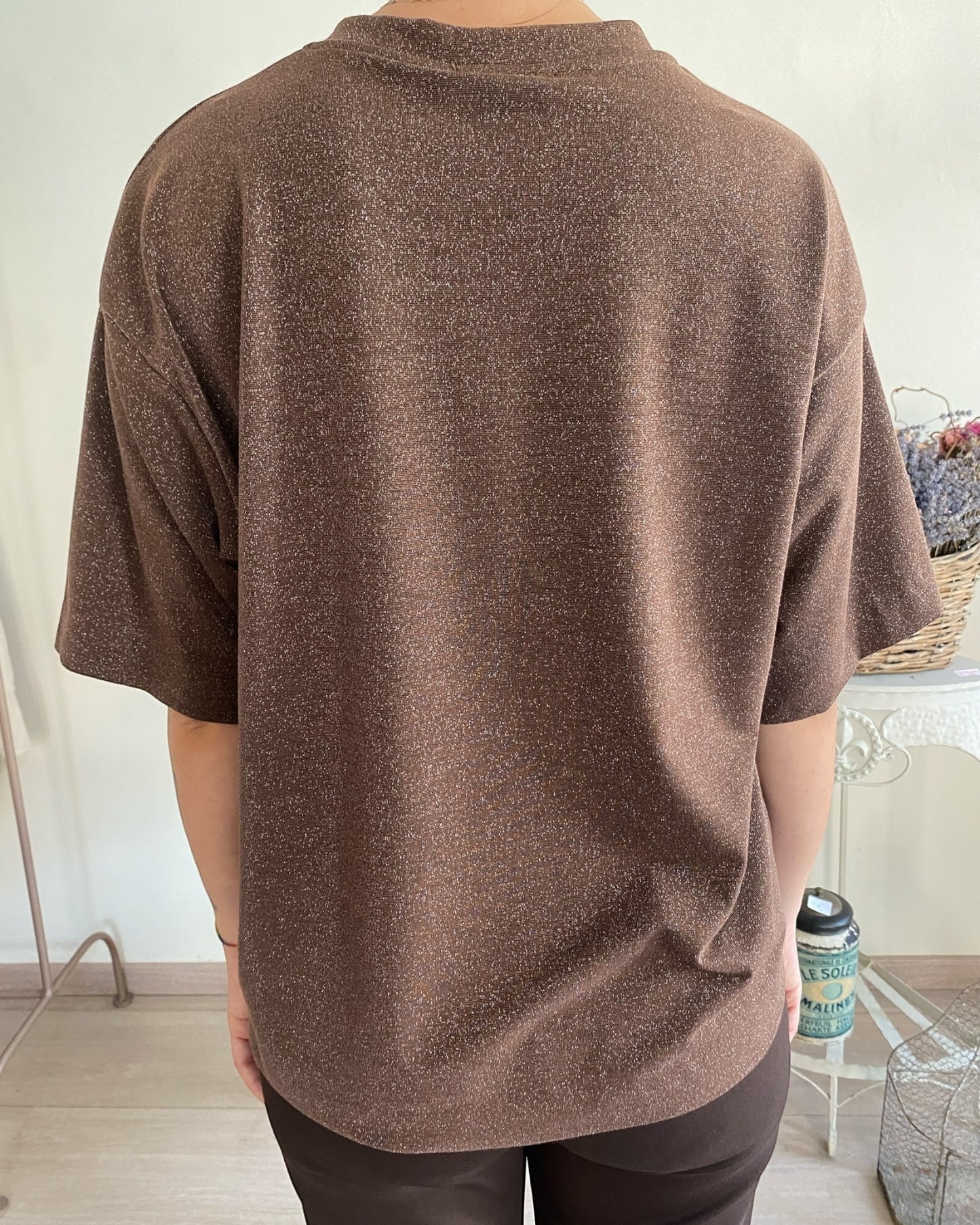 T-shirt lurex art. L14YBFBRODO LOLA by Sandro FERRONE