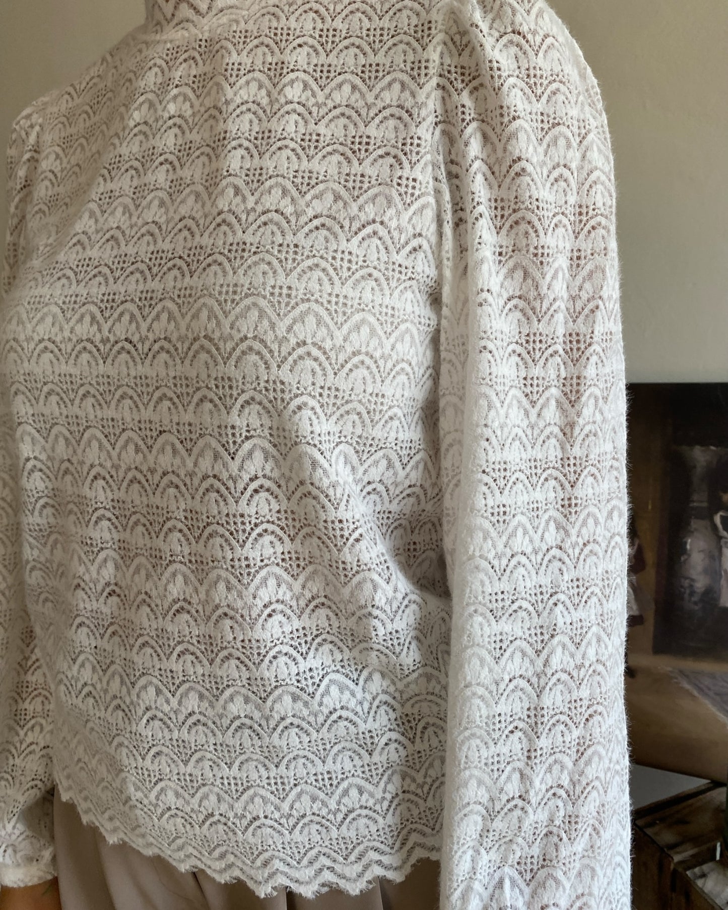 Maglia in pizzo con mezzo collo art.78405 Wendy ARTLOVE
