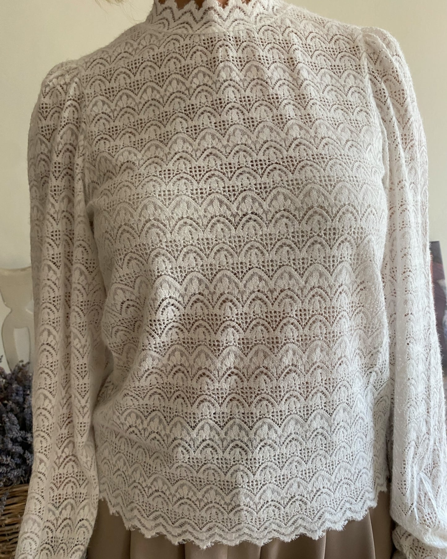 Maglia in pizzo con mezzo collo art.78405 Wendy ARTLOVE